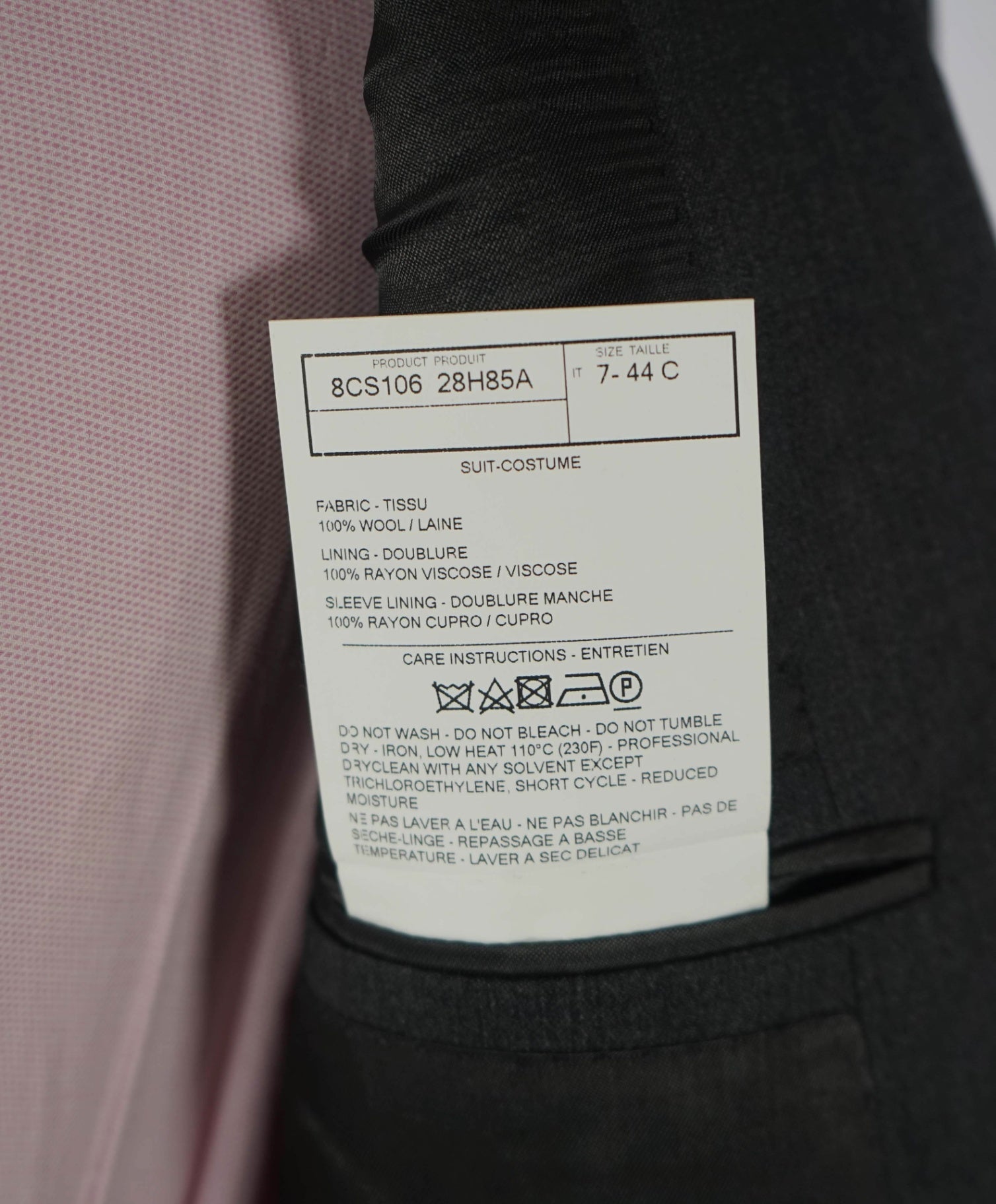 $1,795 by ZEGNA - Solid Dark Gray Wool Suit - 34S US