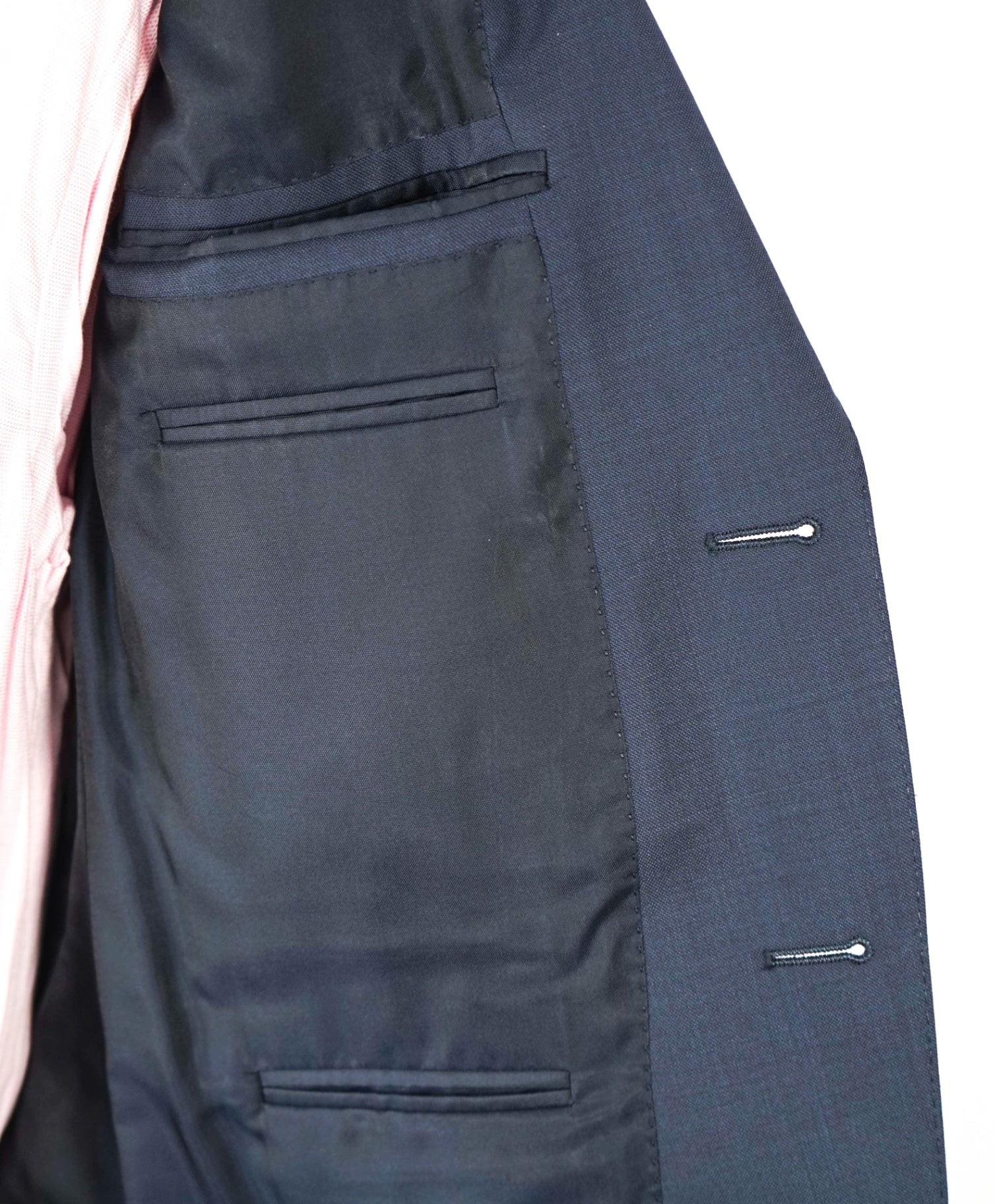 $3,990 ZEGNA - Medium Pastel Blue Wool/Silk Suit - 34S US