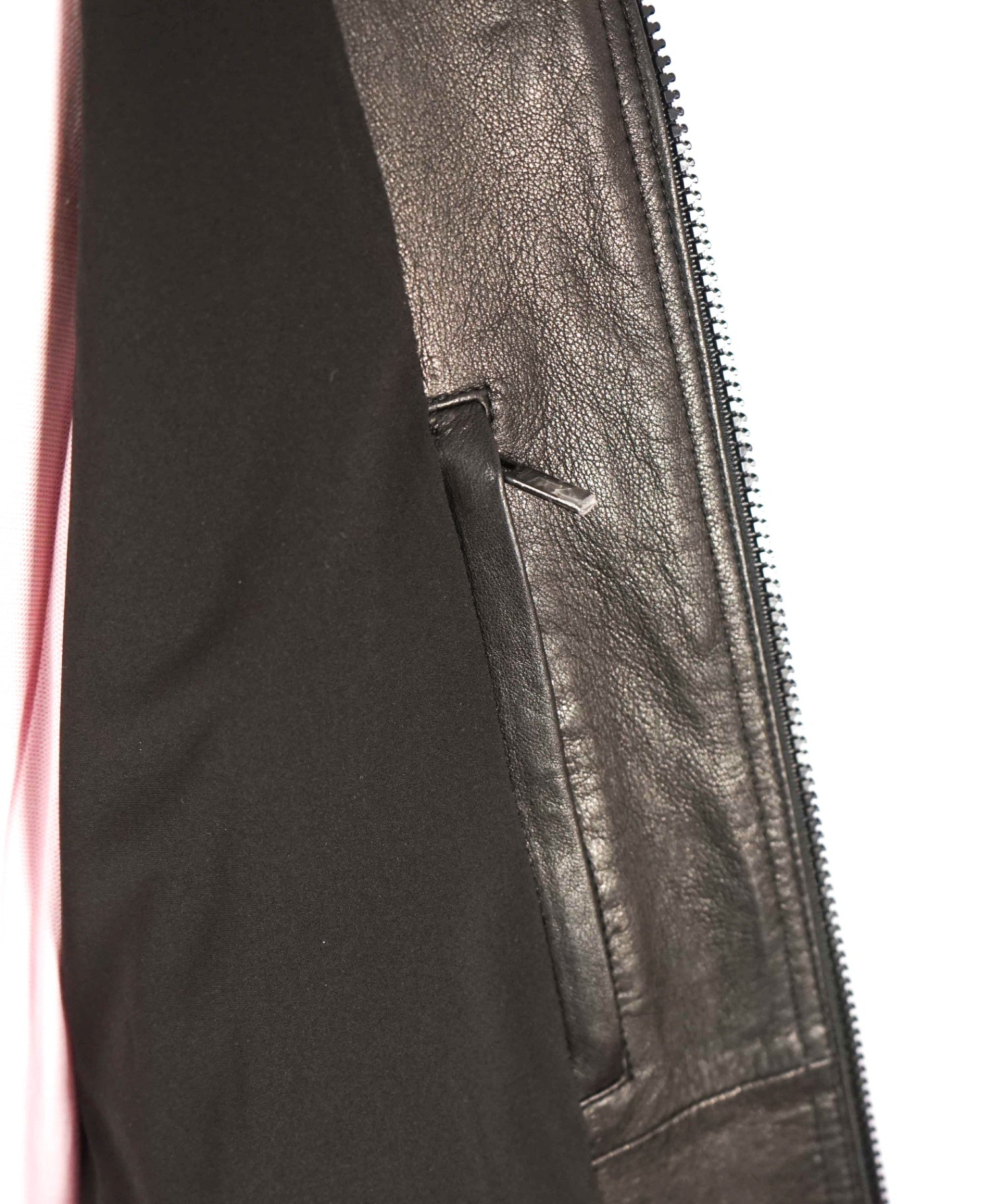 $450 ELIE TAHARI - Black Lamb Leather Jacket - S