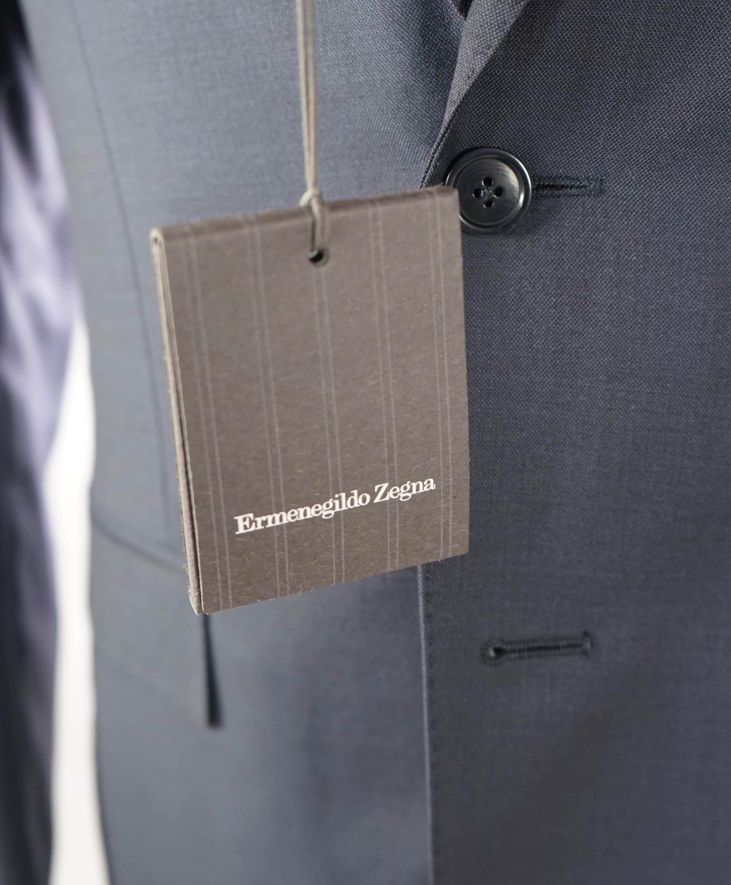 $3,990 ZEGNA - Medium Pastel Blue Wool/Silk Suit - 34S US
