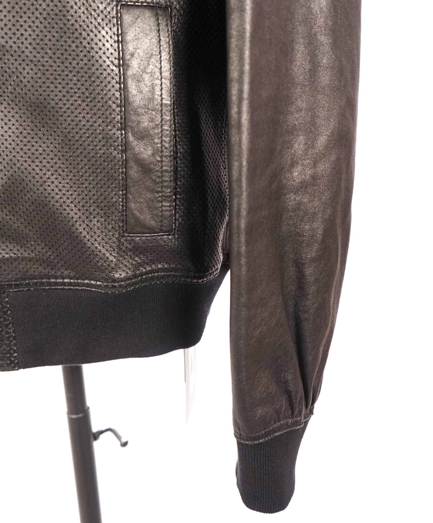 $450 ELIE TAHARI - Black Lamb Leather Jacket - S