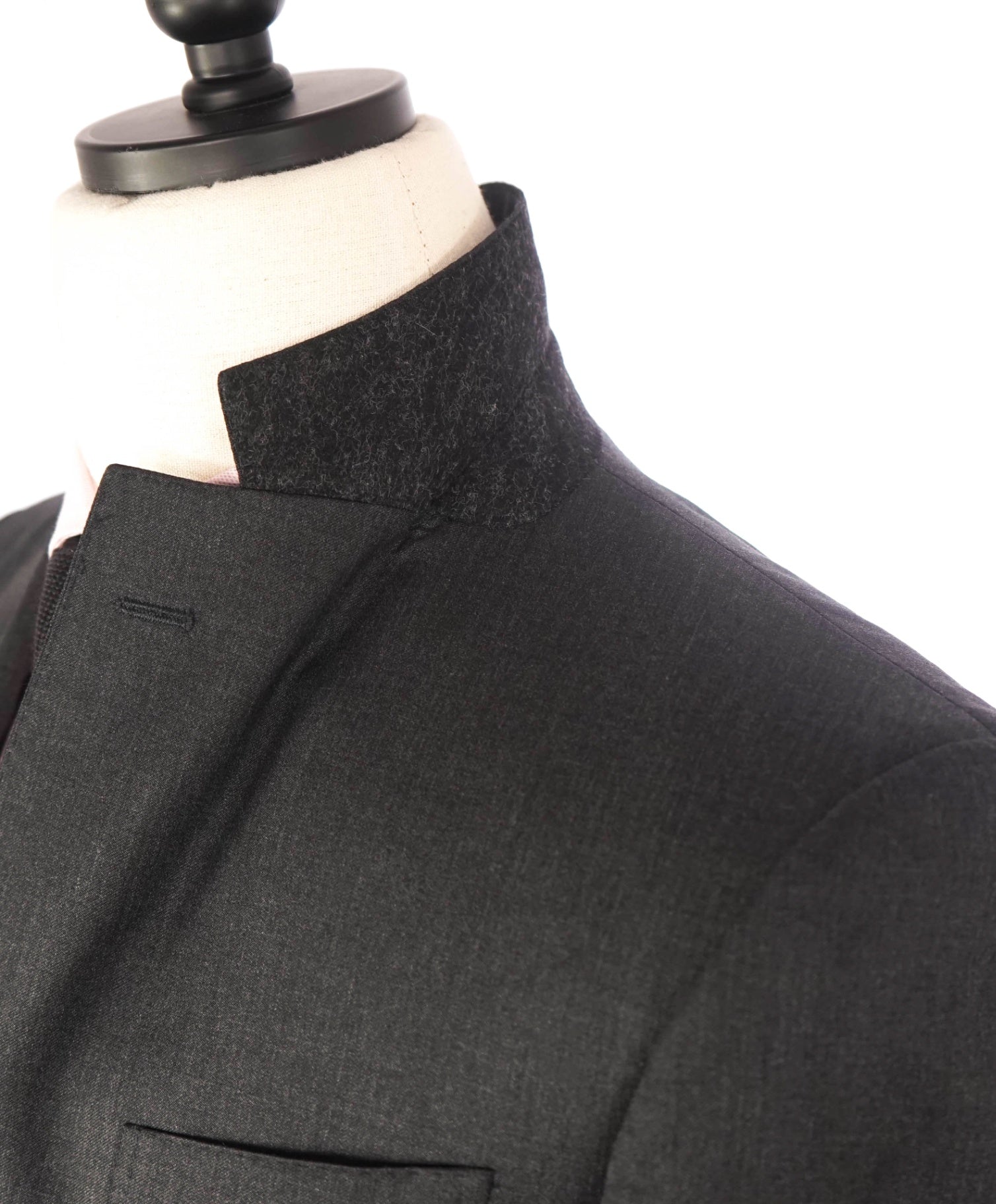 $1,795 by ZEGNA - Solid Dark Gray Wool Suit - 34S US