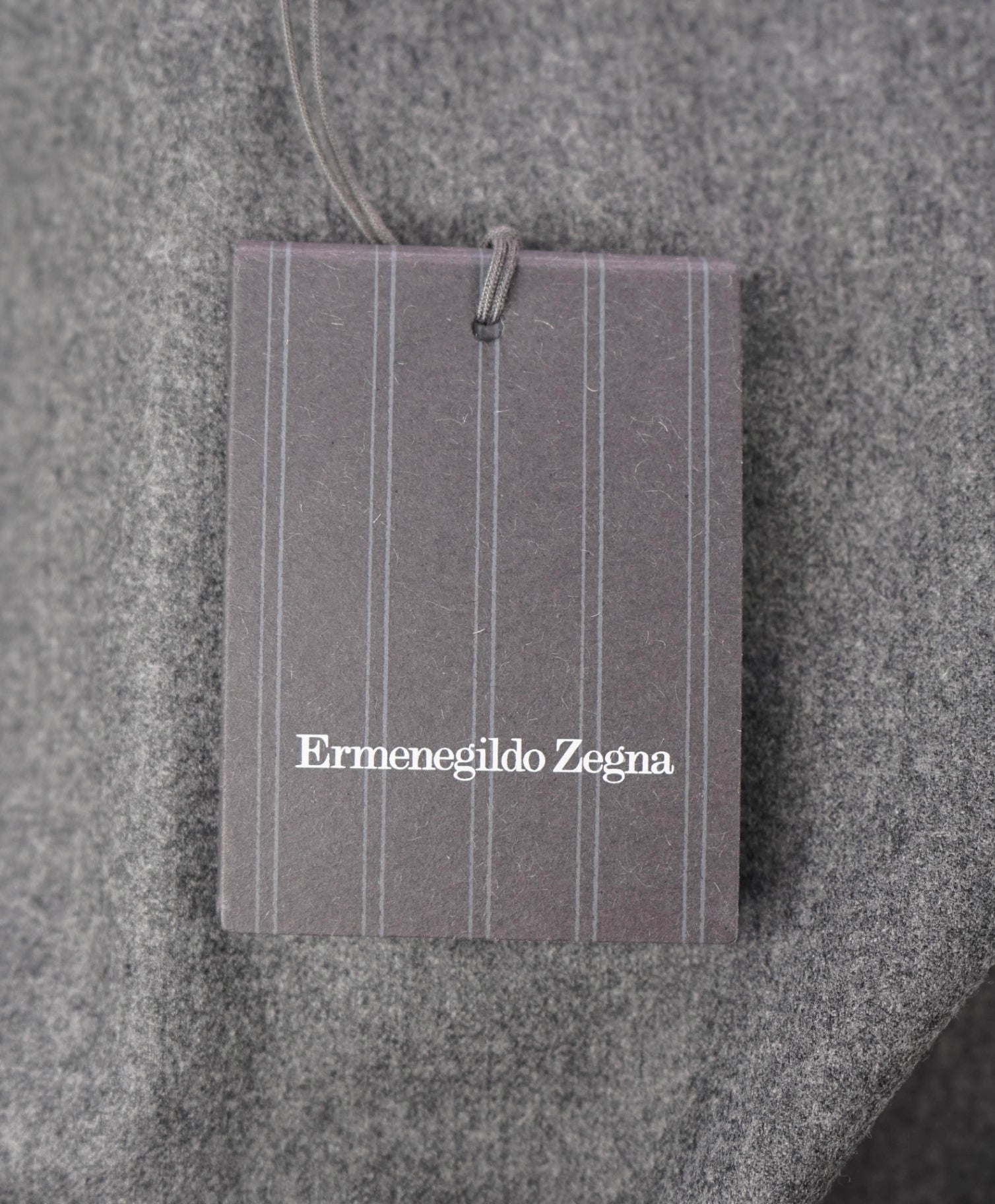 $575 ZEGNA - Solid Gray Flannel Wool Slim Fit Pants - 41W