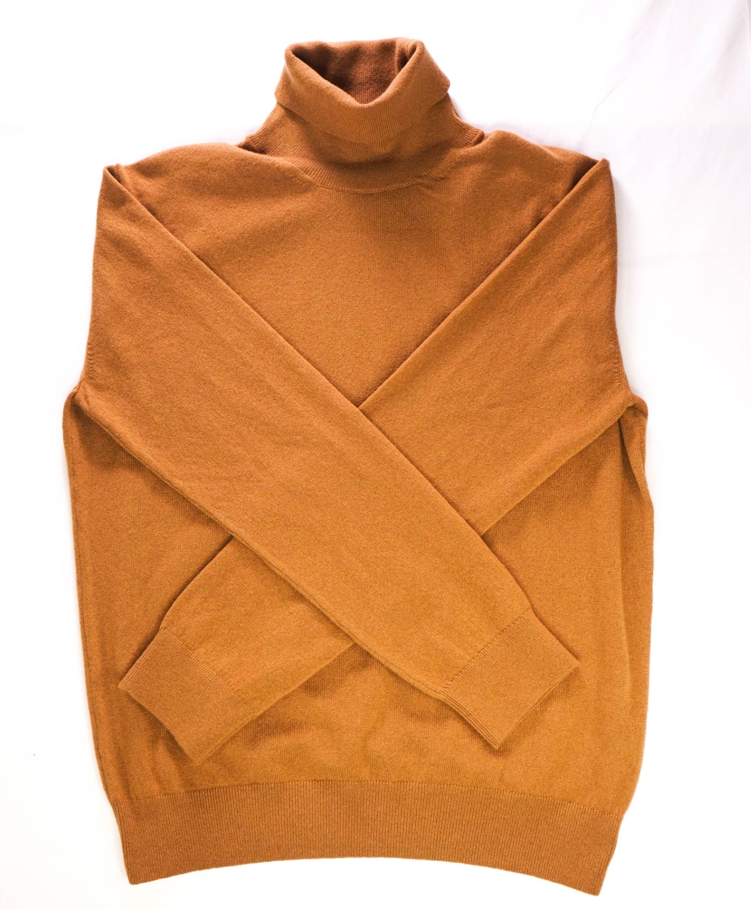 $2,290 ZEGNA - Camel PURE CASHMERE Turtleneck Sweater - XL (54EU)