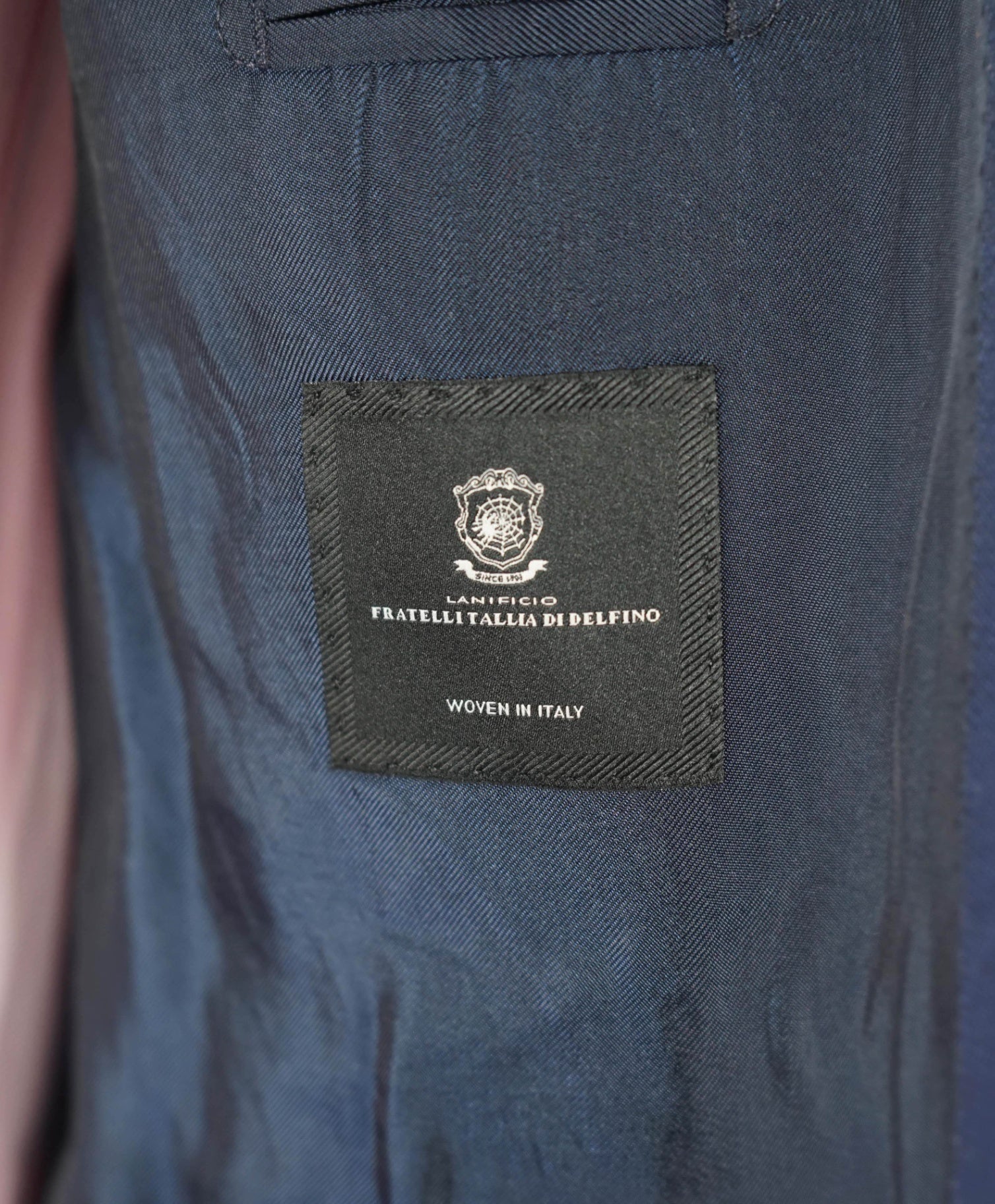 $1,295 BOSS - Navy Blue Birdseye FULL CANVAS Suit - 36