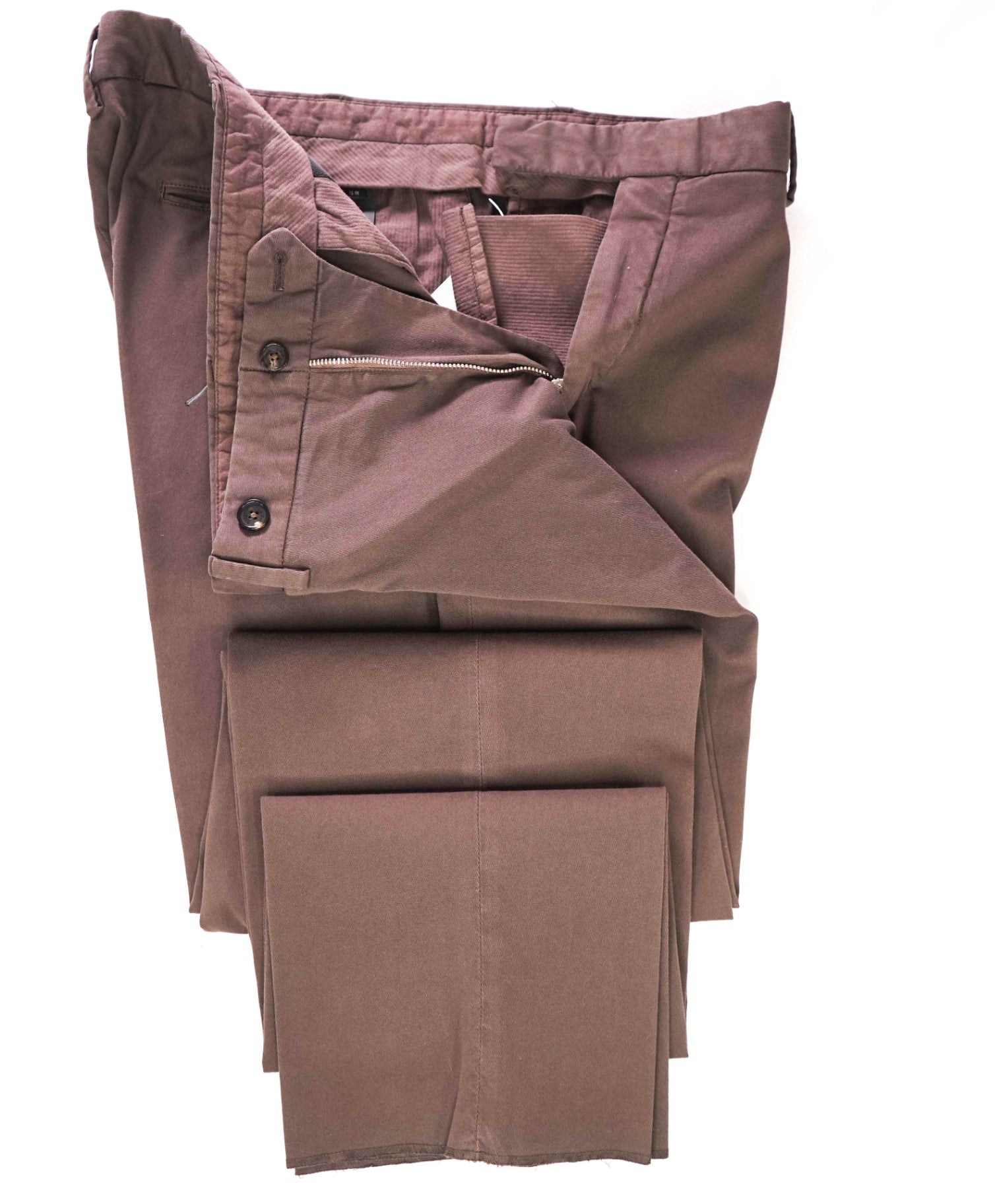 $415 ZEGNA - Dark Brown Cotton Summer Chino - 40W
