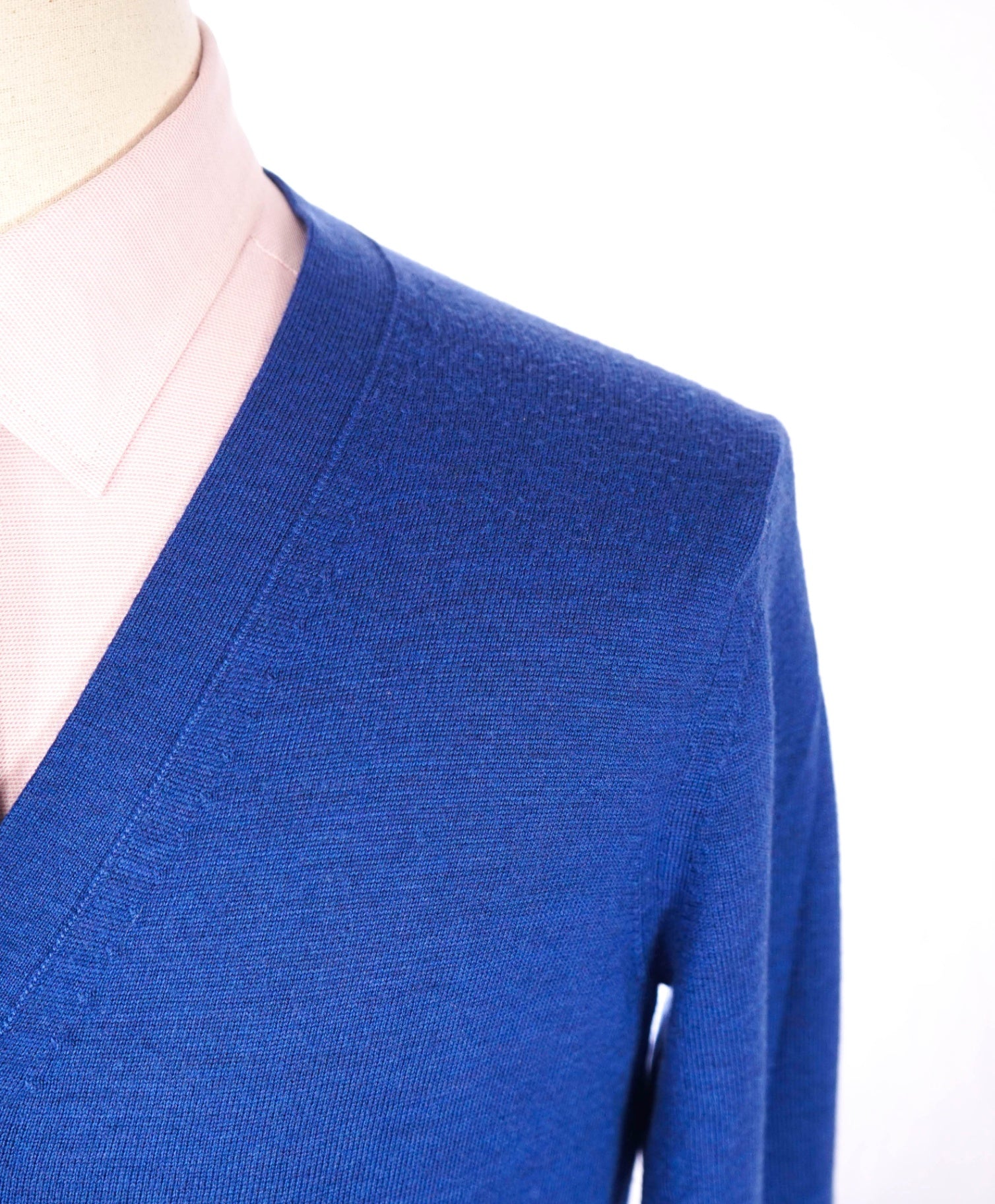 $130 BANANA REPUBLIC - Solid Blue Merino Wool Cardigan - S