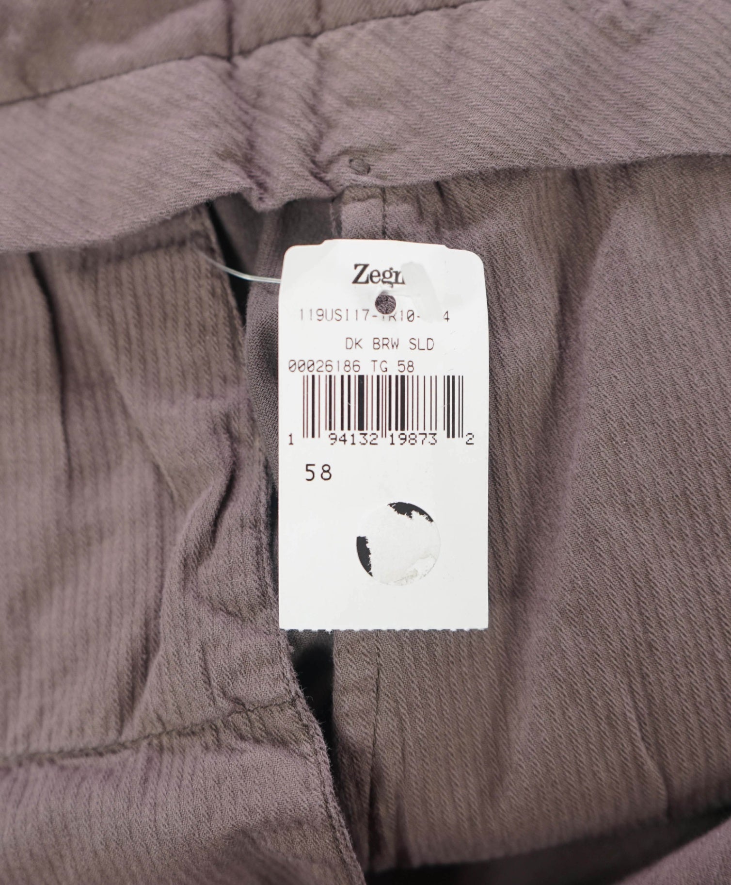 $415 ZEGNA - Dark Brown Cotton Summer Chino - 40W