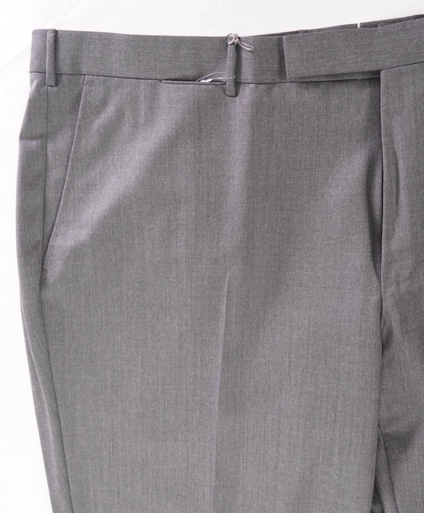 $895 ZEGNA - Solid Gray "MICRONSPHERE" Wool Pants - 44W