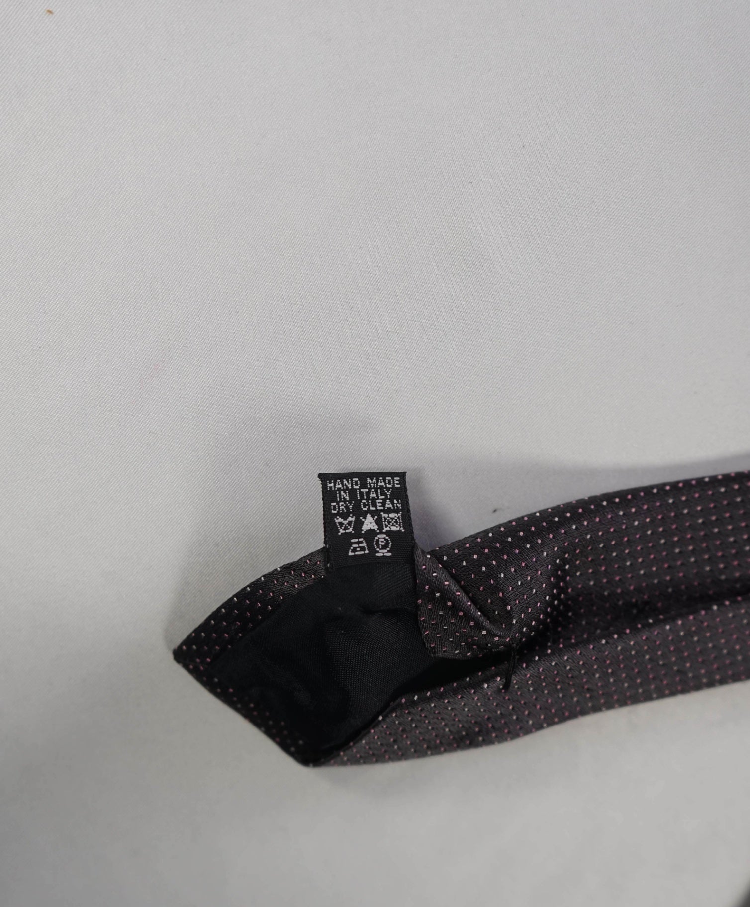 $150 PAVONE - Gray/Purple Polka-Dot Silk 3.25" Tie