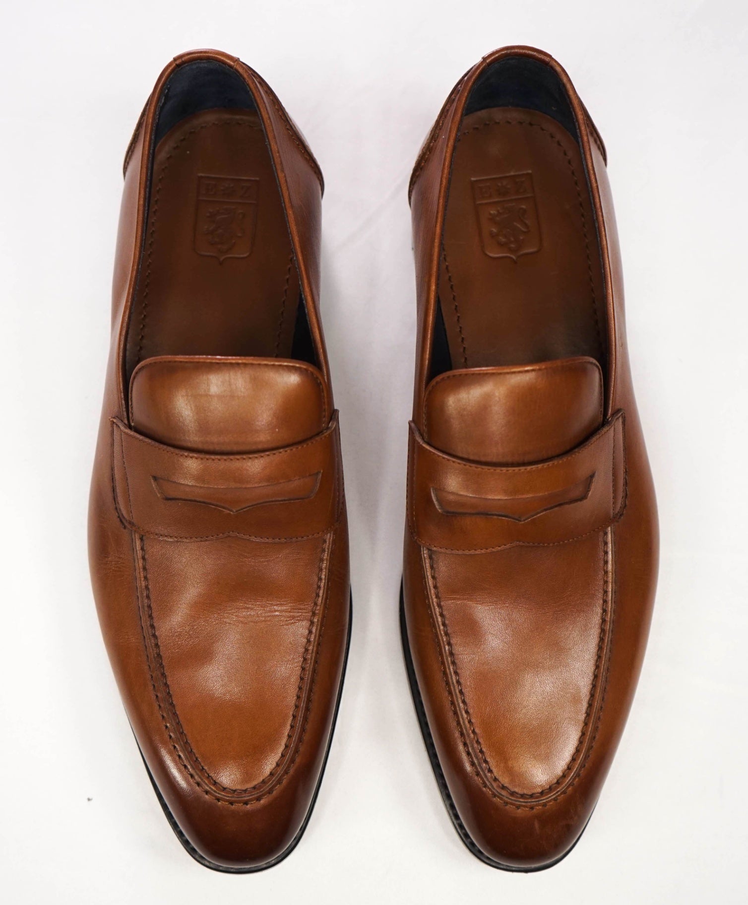 $1,590 ZEGNA PREMIUM - Brown GOODYEAR Leather Loafers - US 9 (8UK)