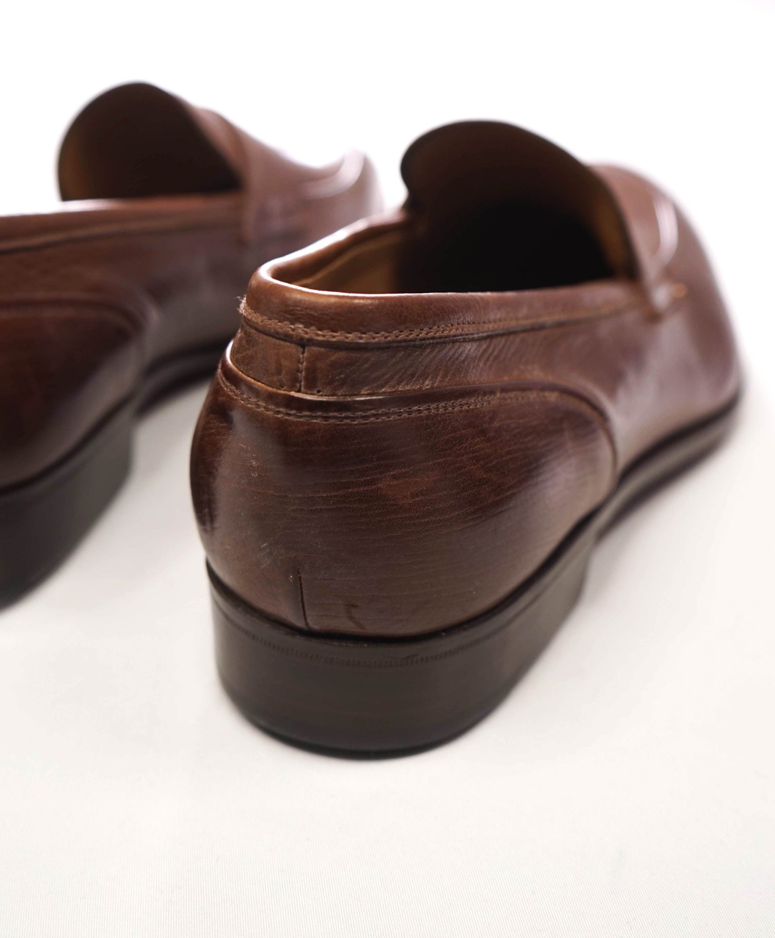 $895 GRAVATI - Brown Leather Penny Loafers - 9.5 M