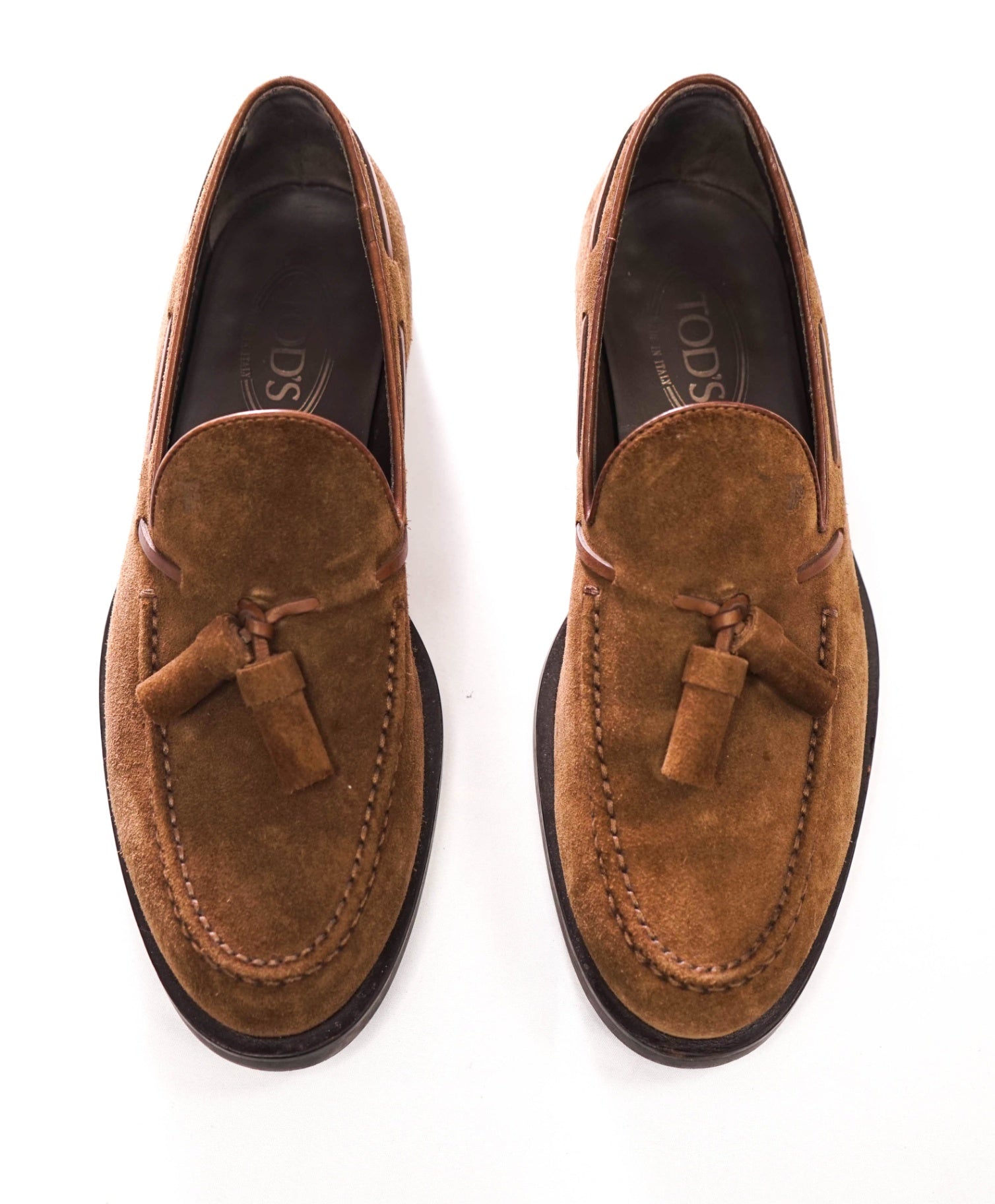 $675 TOD'S - Brown Suede Tassel Loafers - US 7.5 (6.5UK)