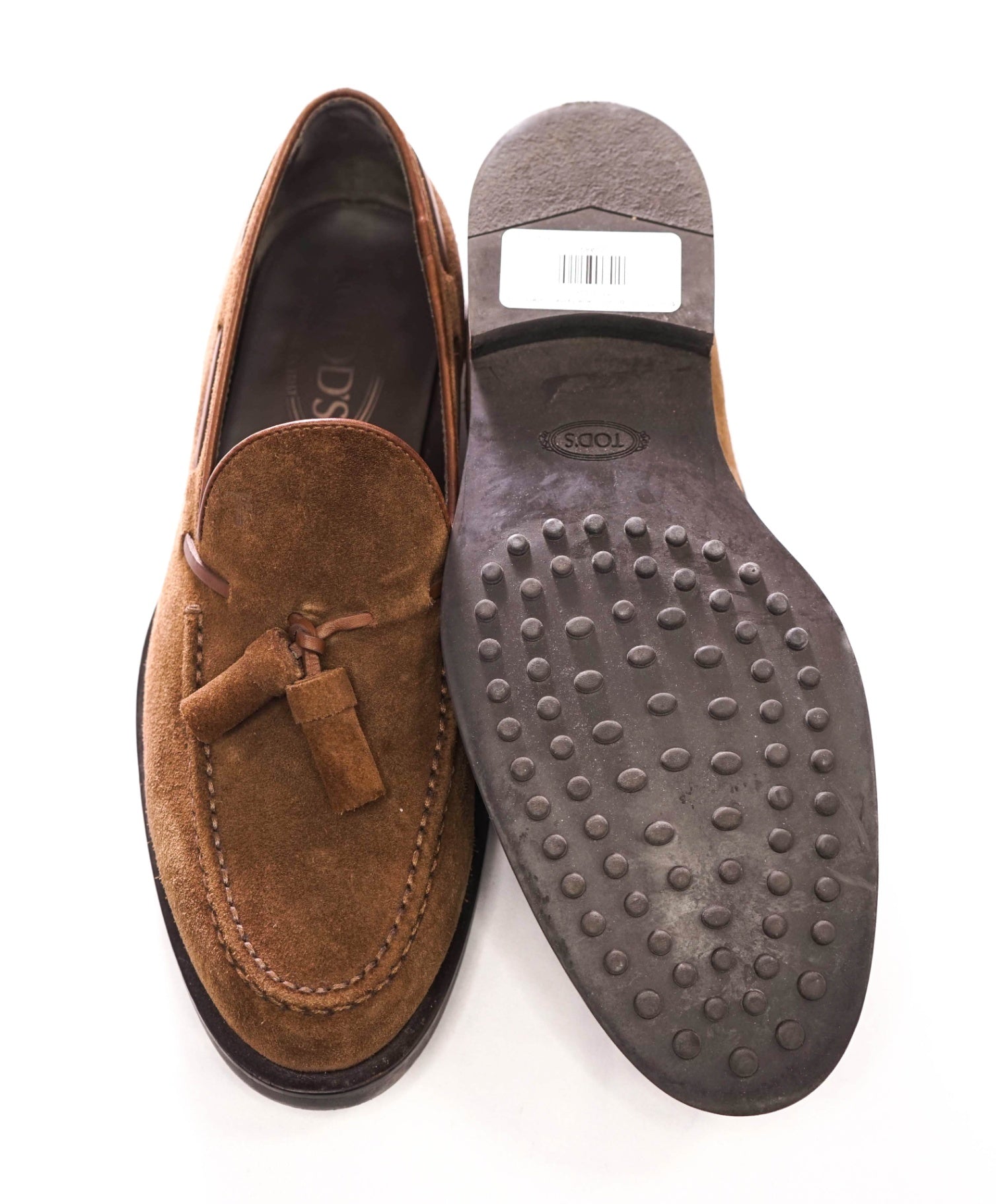 $675 TOD'S - Brown Suede Tassel Loafers - US 7.5 (6.5UK)