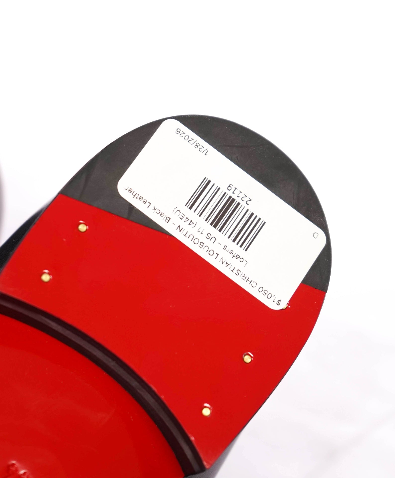 $1,050 CHRISTIAN LOUBOUTIN - Black Leather Loafers - US 11 (44EU)