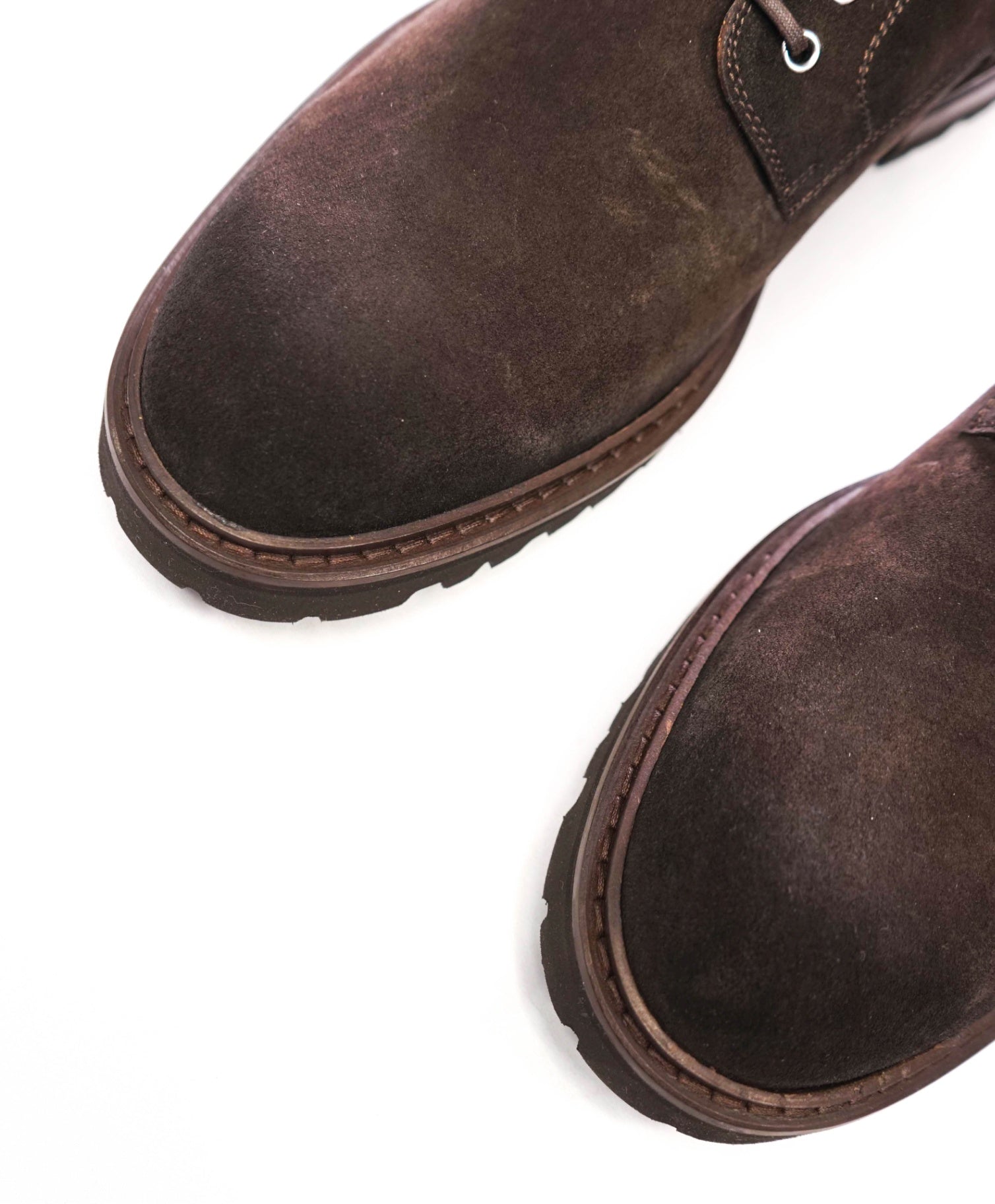 $575 MAGNANNI - Brown Suede/Leather Combat Boots - 11 M