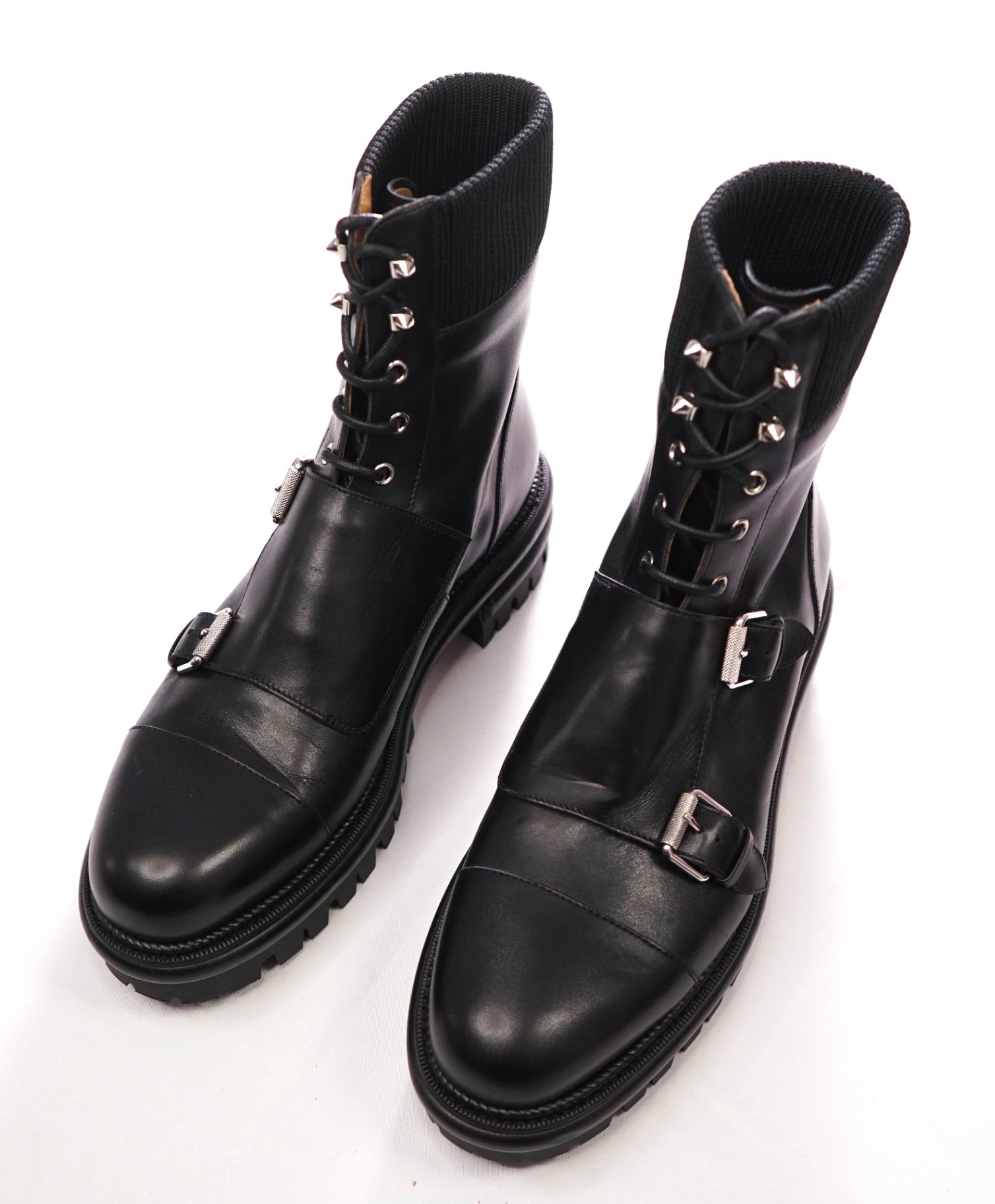 $2,030 CHRISTIAN LOUBOUTIN - Black Leather Boots - US 8 (41EU)