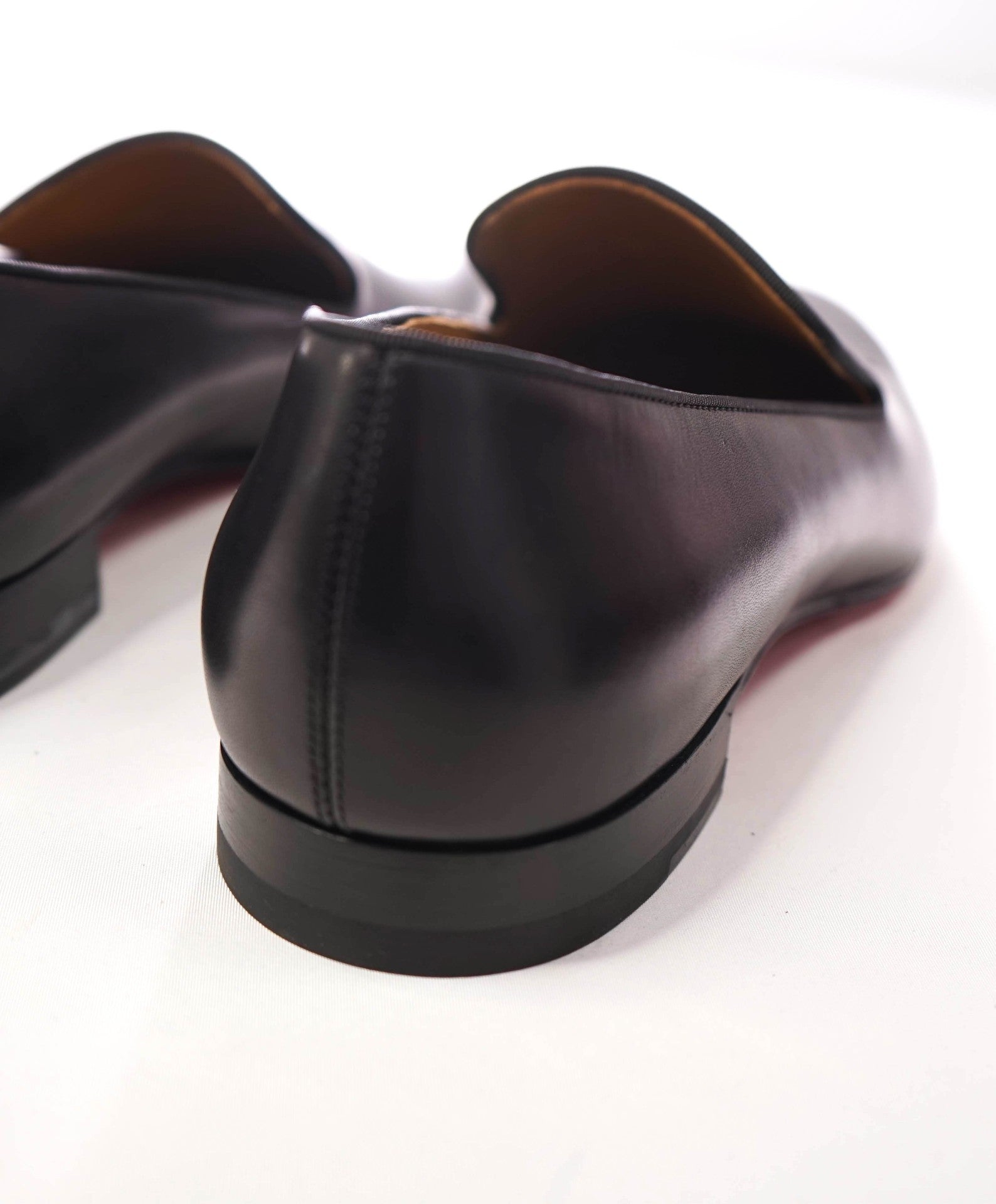 $1,050 CHRISTIAN LOUBOUTIN - Black Leather Loafers - US 11 (44EU)