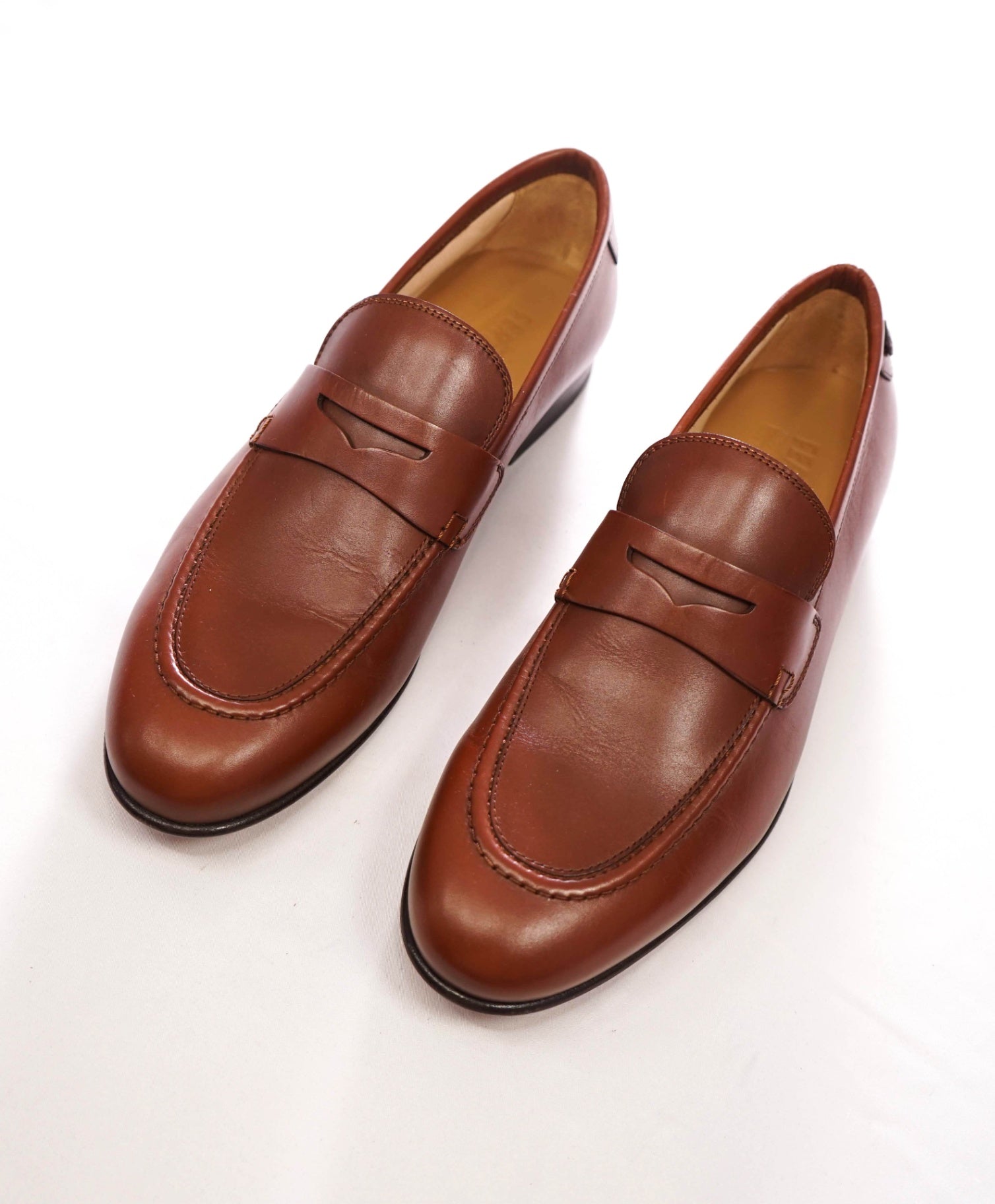 $895 SALVATORE FERRAGAMO - “GOYA" Brown Gancini Loafers - 8.5 EE