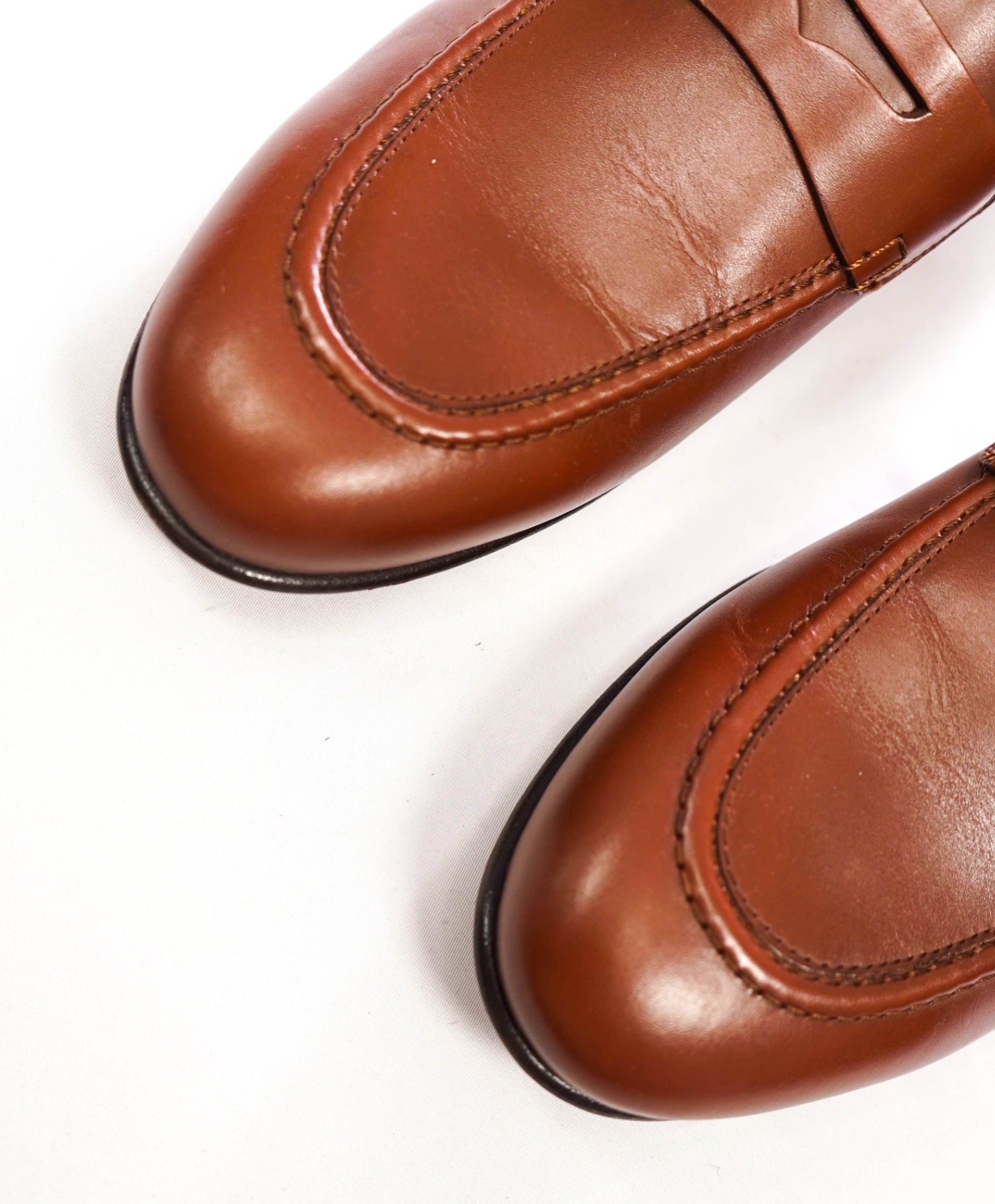 $895 SALVATORE FERRAGAMO - “GOYA" Brown Gancini Loafers - 8.5 EE