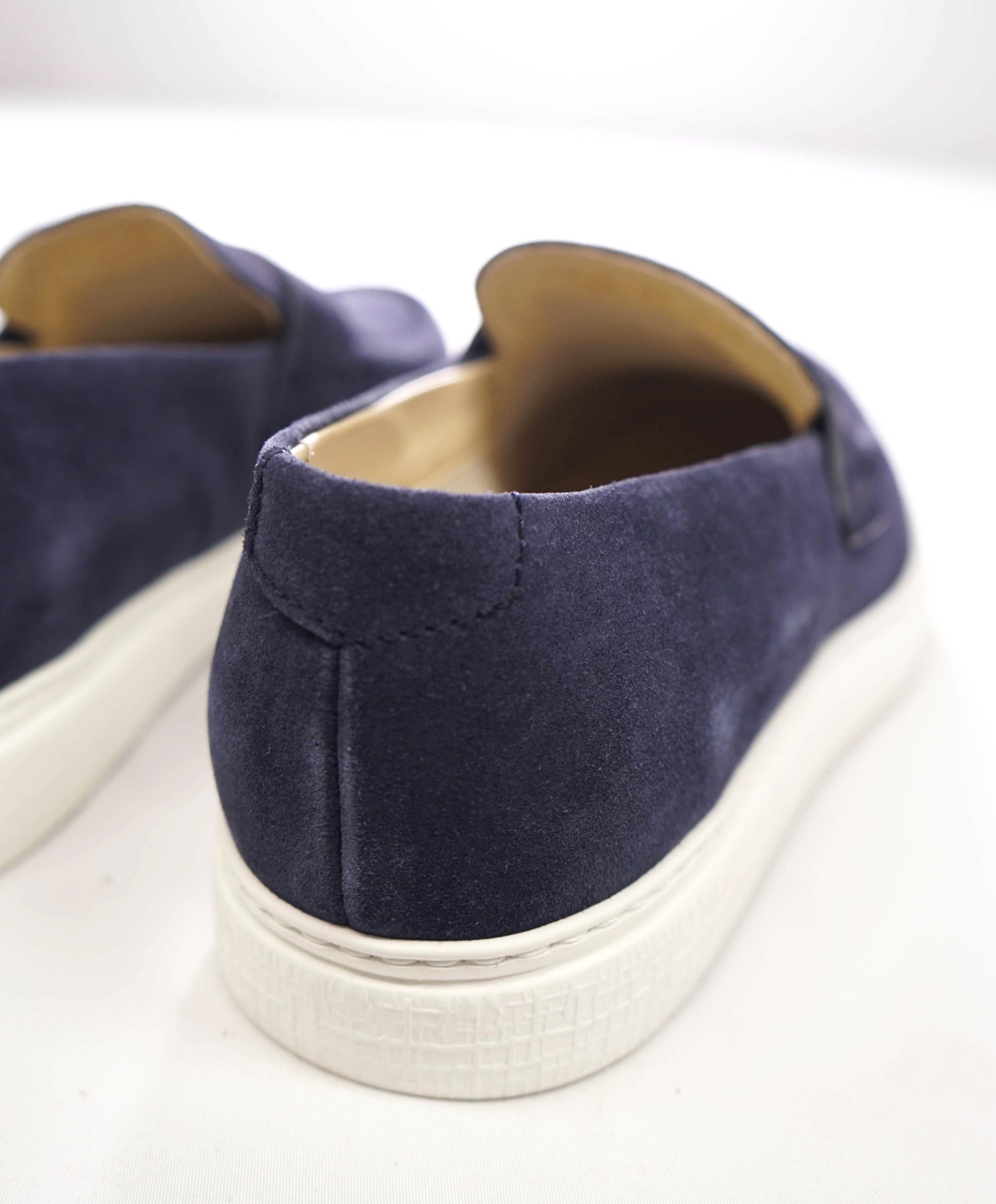 $750 CANALI - Navy Blue Suede Penny Loafer - US 9 (EU42)