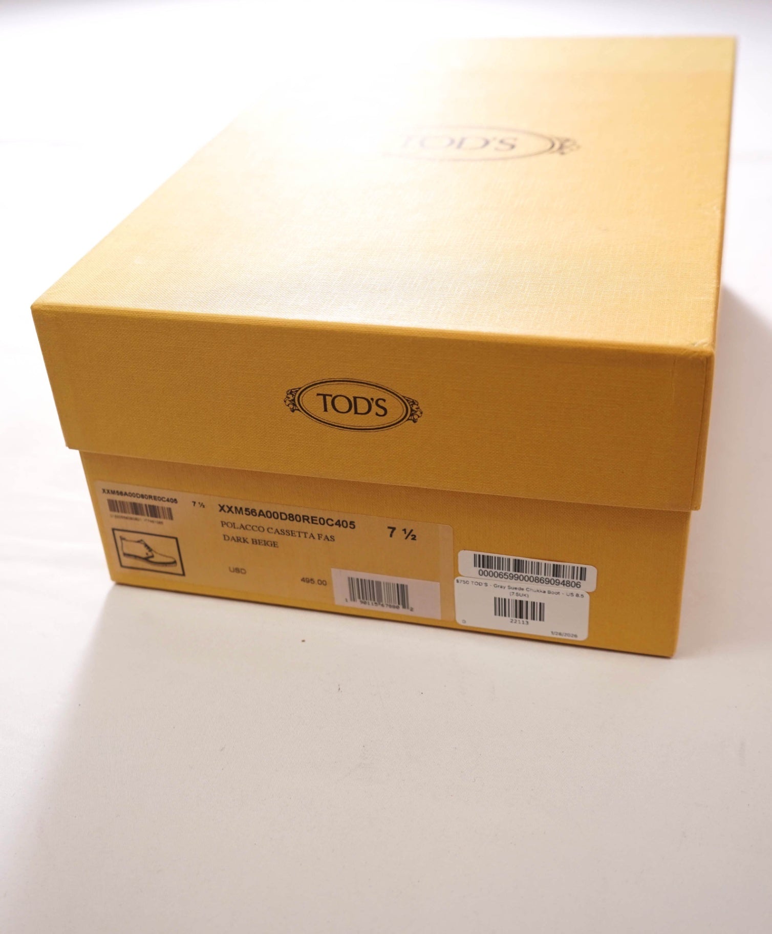 $750 TOD'S - Gray Suede Chukka Boot - US 8.5 (7.5UK)