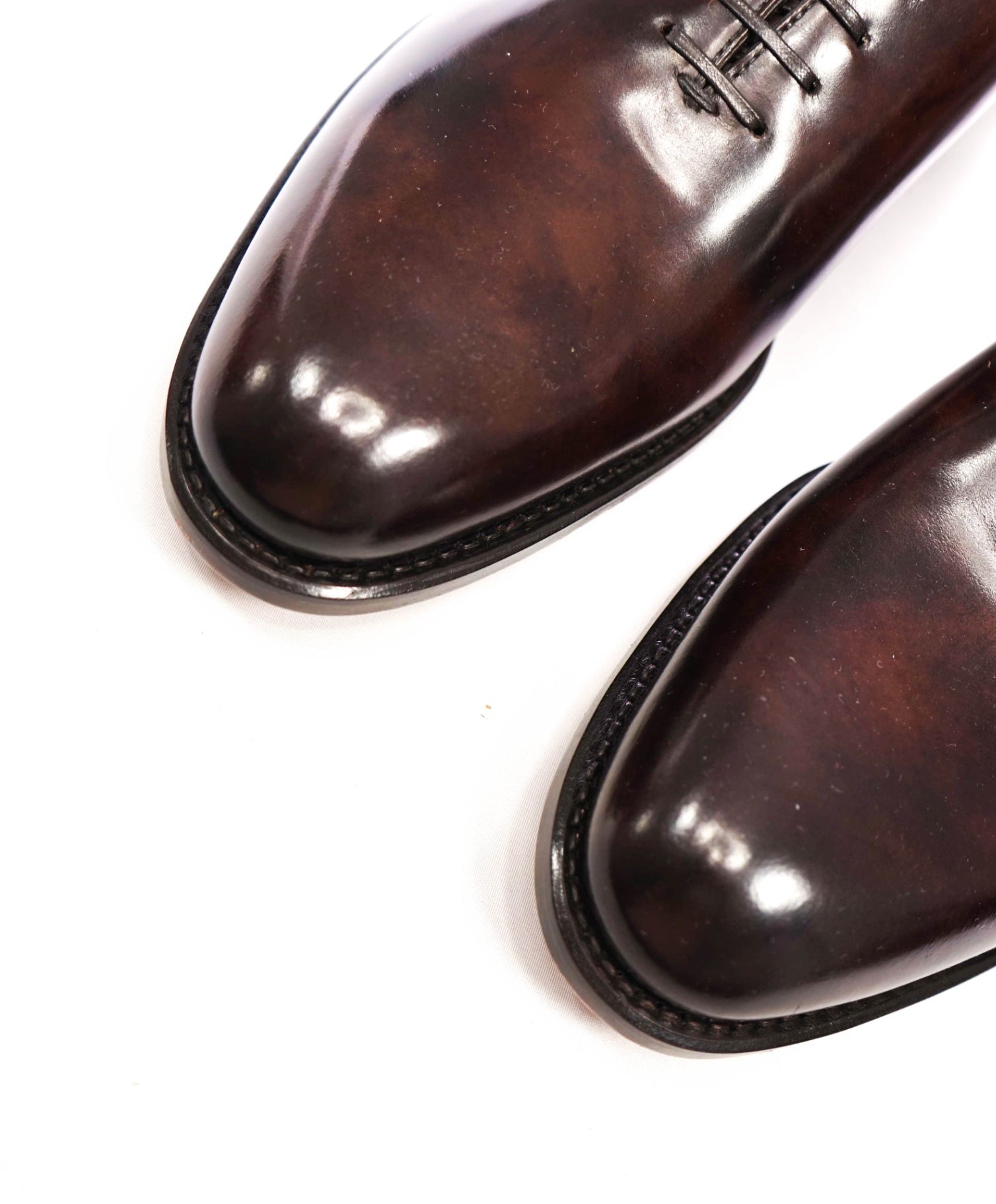 $1,495 FERRAGAMO TRAMEZZA - Brown Leather "ANGIOLO" Oxfords - 9 EE