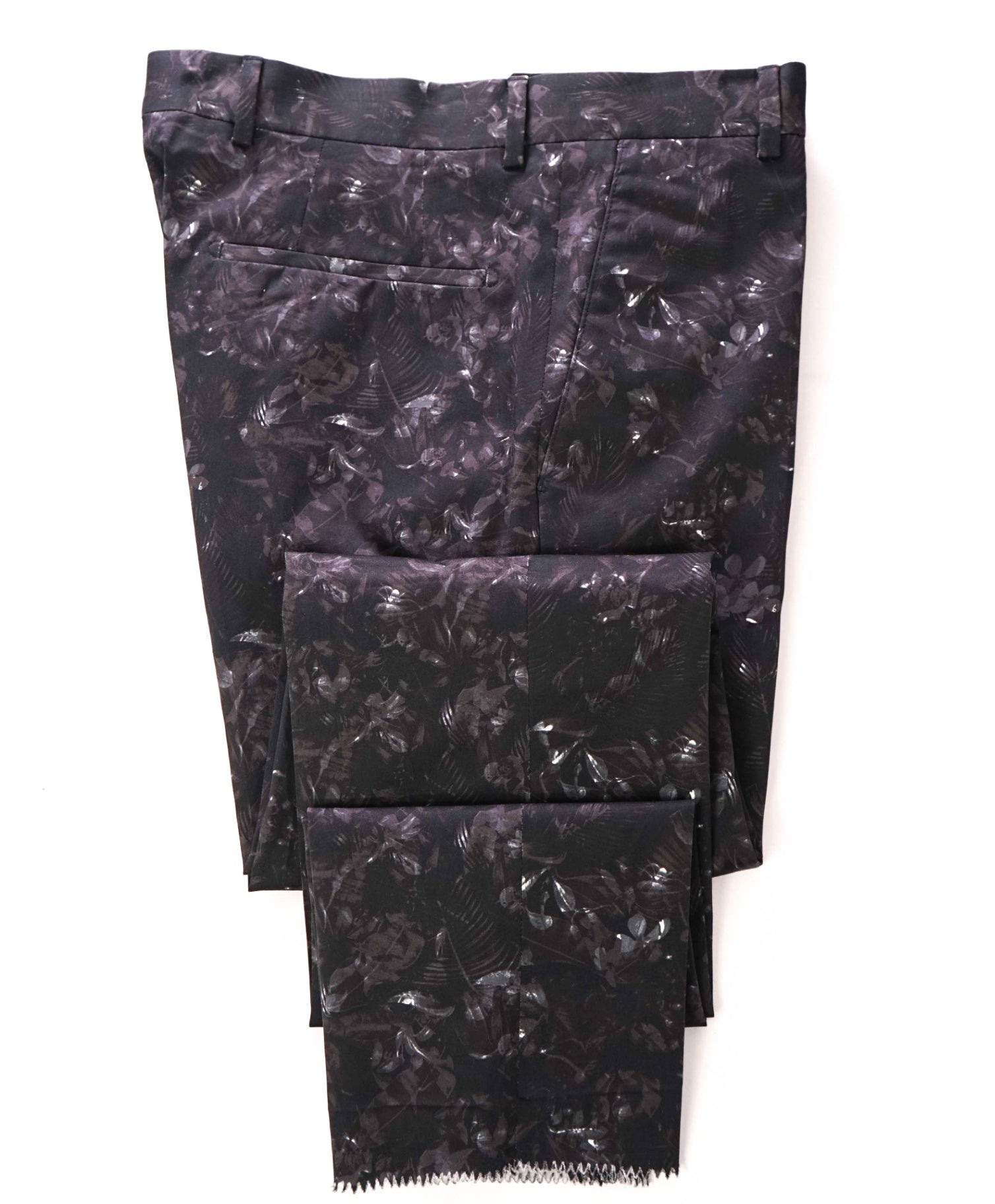 $325 STRELLSON - Black/Gray Floral Extra Slim Fit Cotton Chinos - 33W