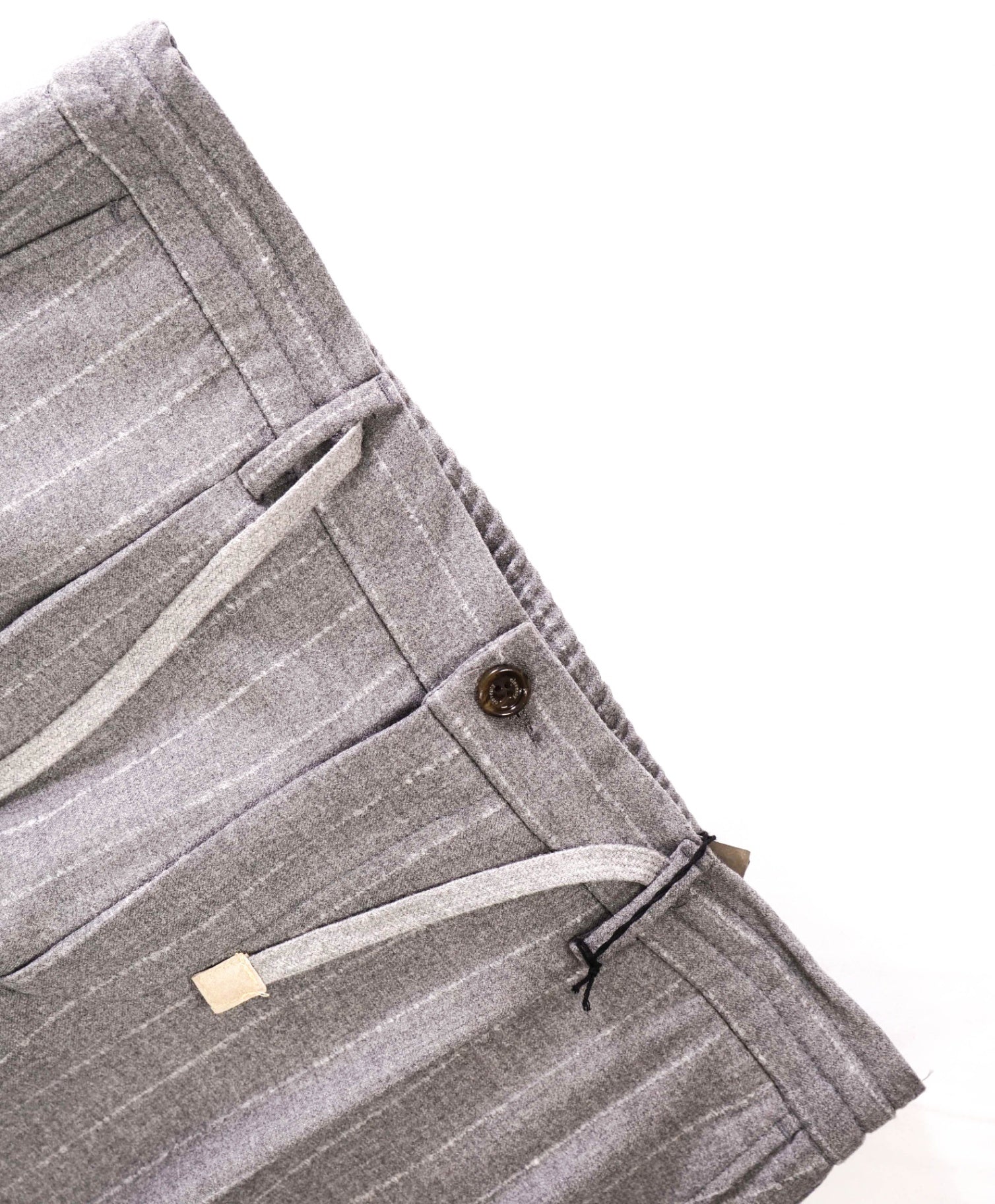 $545 ELEVENTY Jogger *Drawstring* Gray Chalk Stripe Wool Pants - 34W