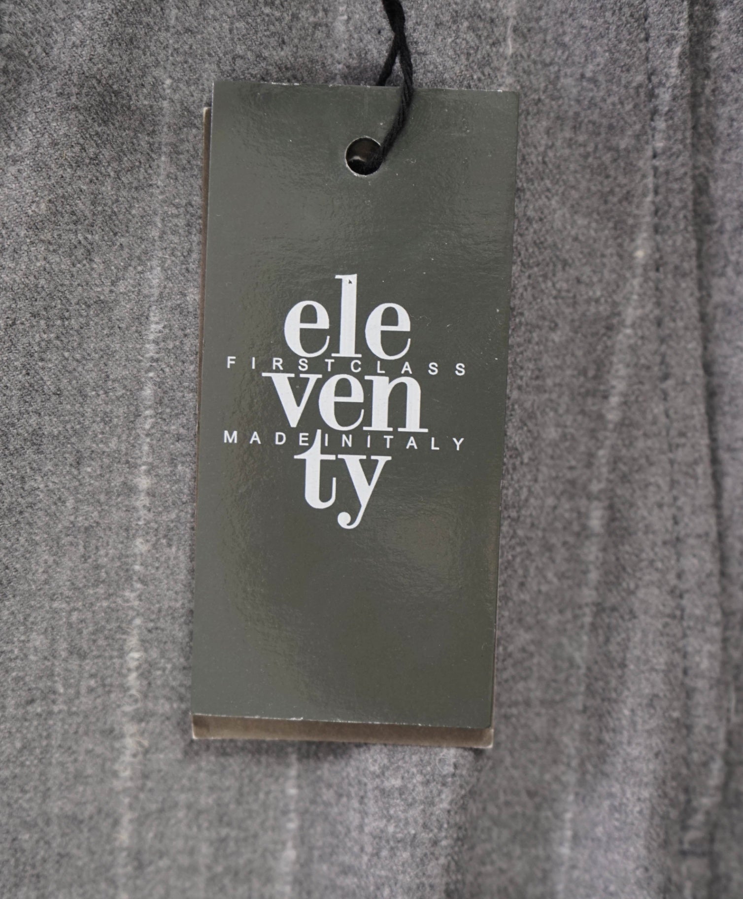 $545 ELEVENTY Jogger *Drawstring* Gray Chalk Stripe Wool Pants - 34W