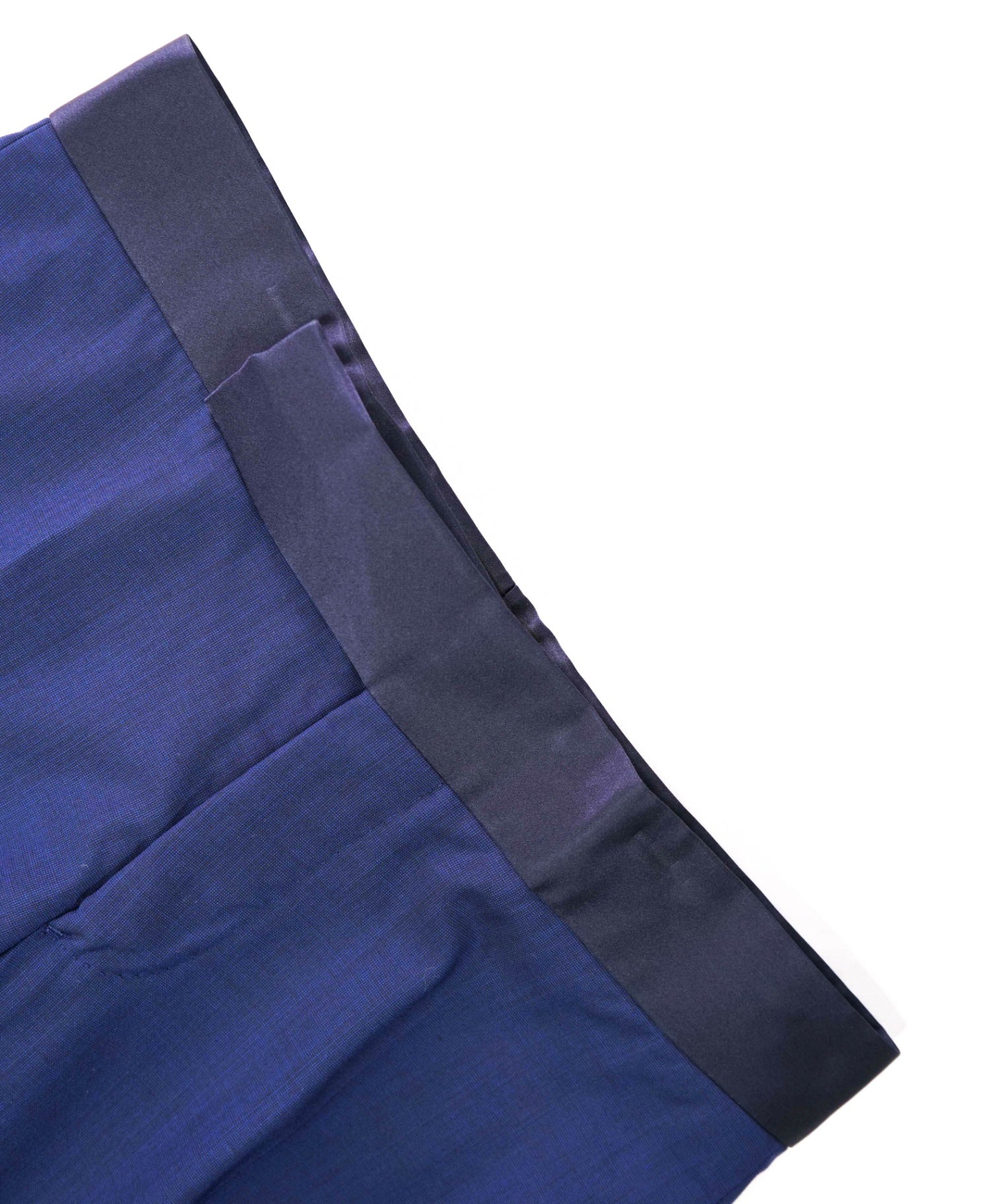 $595 ARMANI COLLEZIONI - Navy Blue Wool Tuxedo Pants - 31W