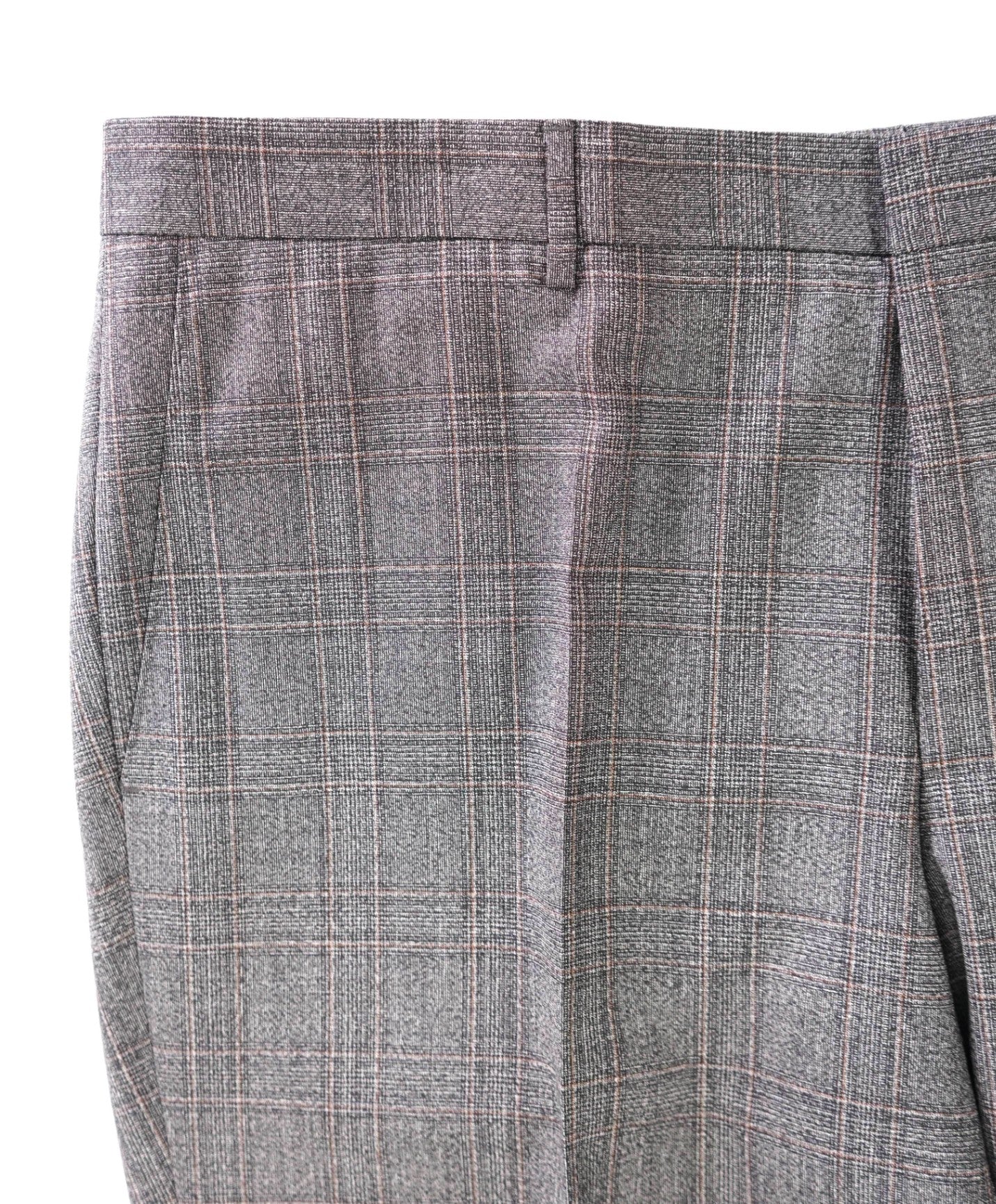 $295 HUGO BOSS - Gray Plaid Wool Flat Front Dress Pants - 40W