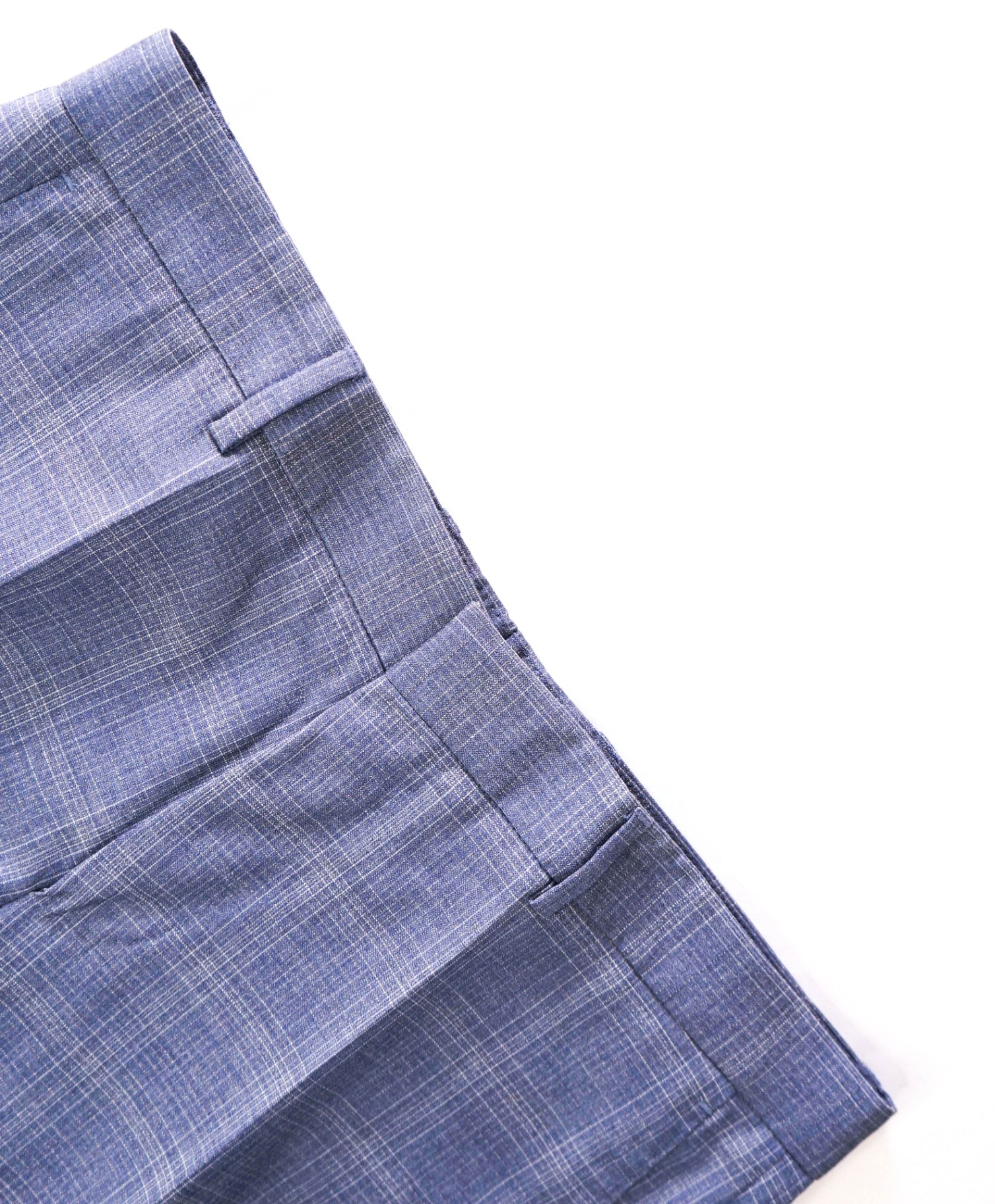 $295 HUGO BOSS - Blue Plaid Wool Pants - 32W