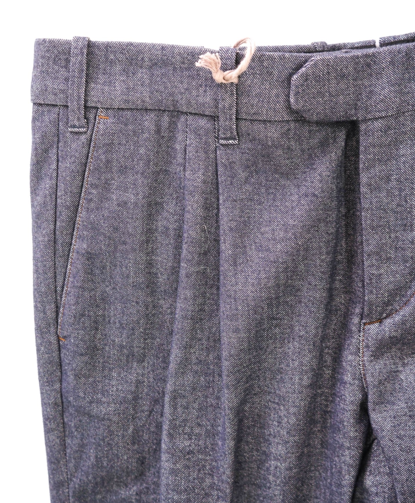 $395 ELEVENTY - Navy Cotton/Wool Denim Dress Pants - 34W