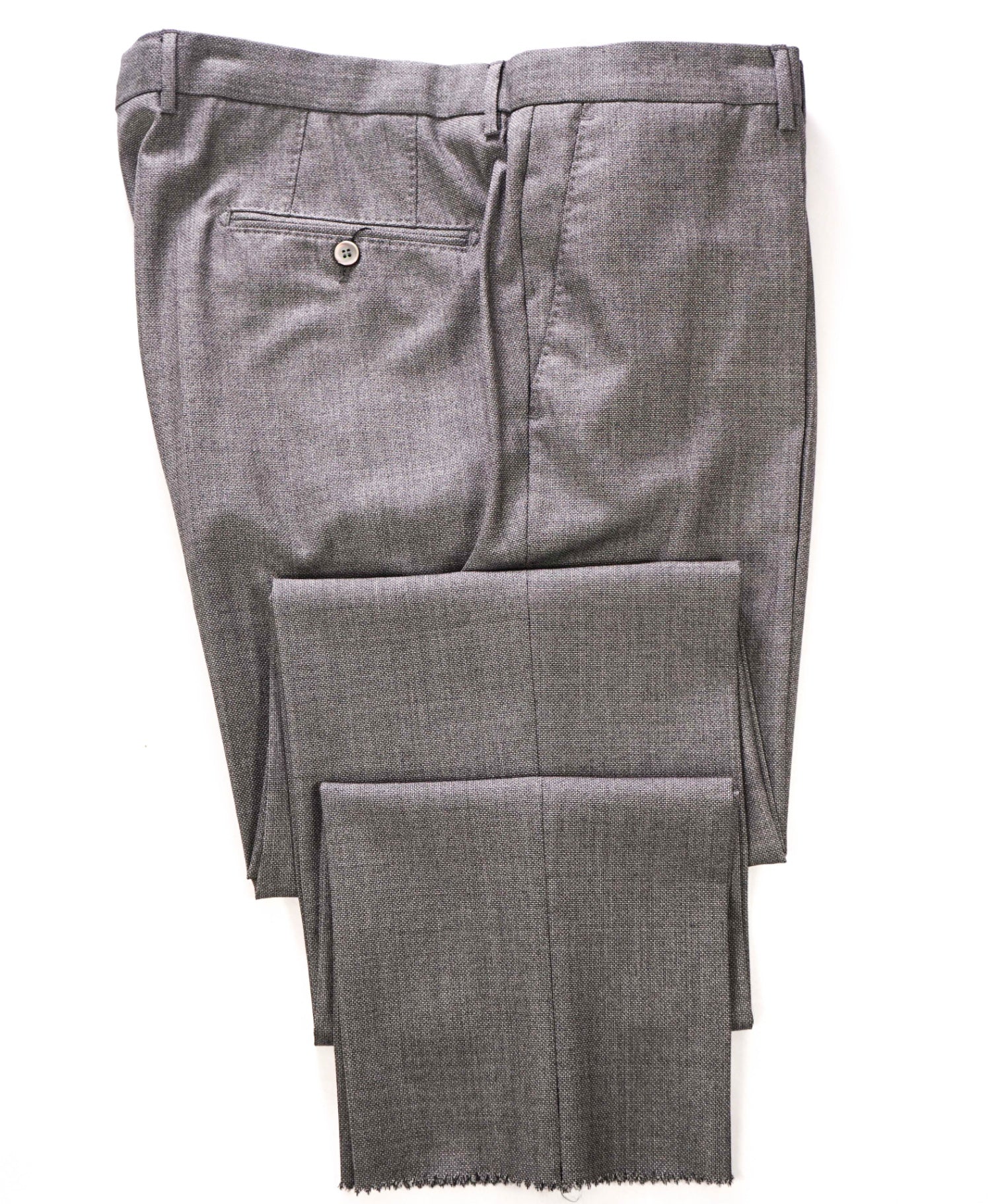 $295 HUGO BOSS - Gray Wool/Silk Flat Front Dress Pants - 39W