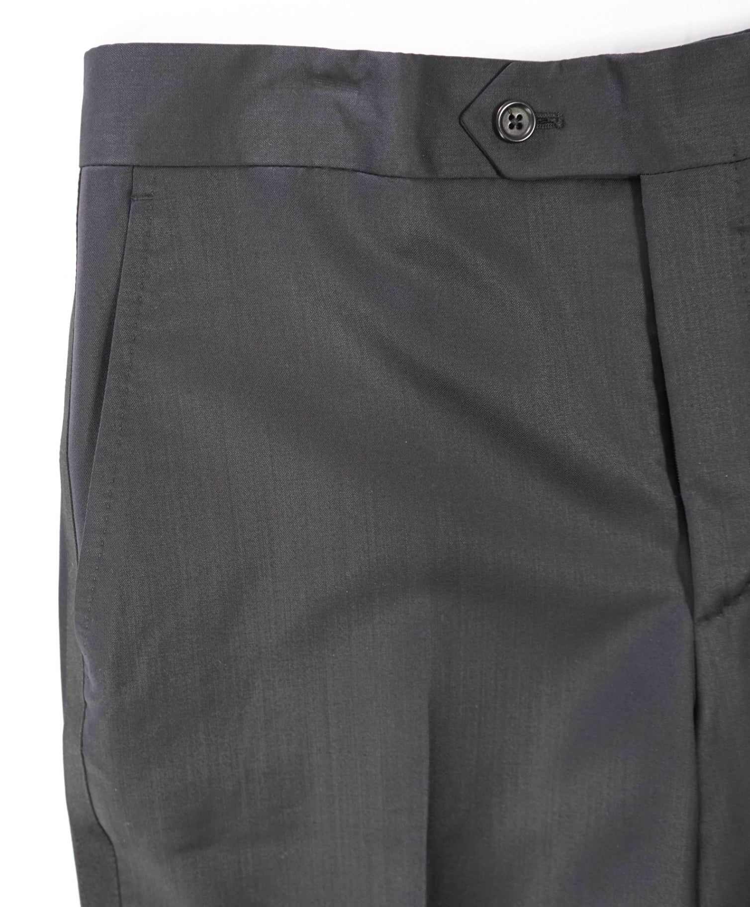 $535 SAKS FIFTH AVENUE - Black Wool/Silk Tuxedo Pants - 32W (38 D6)