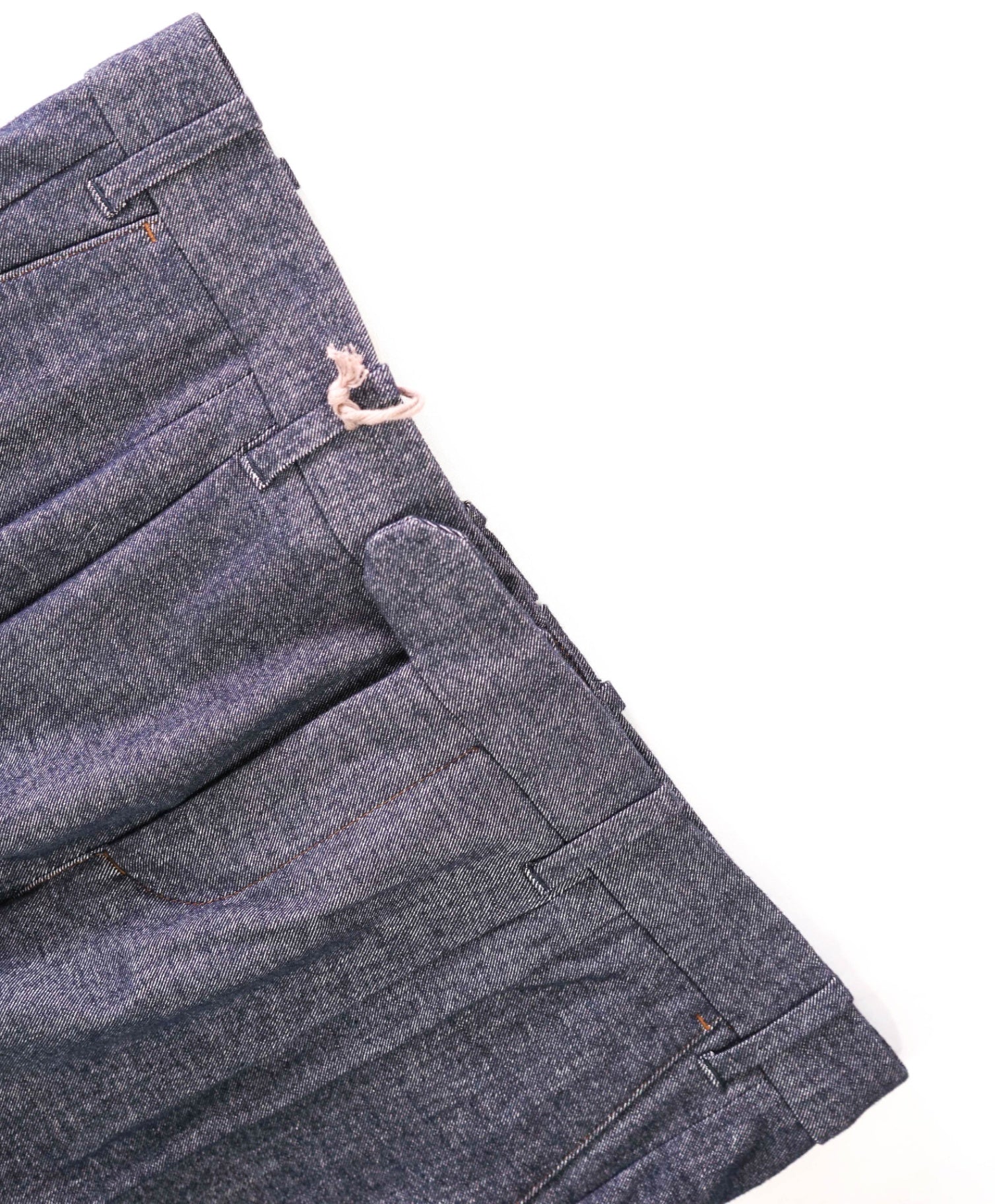 $395 ELEVENTY - Navy Cotton/Wool Denim Dress Pants - 34W