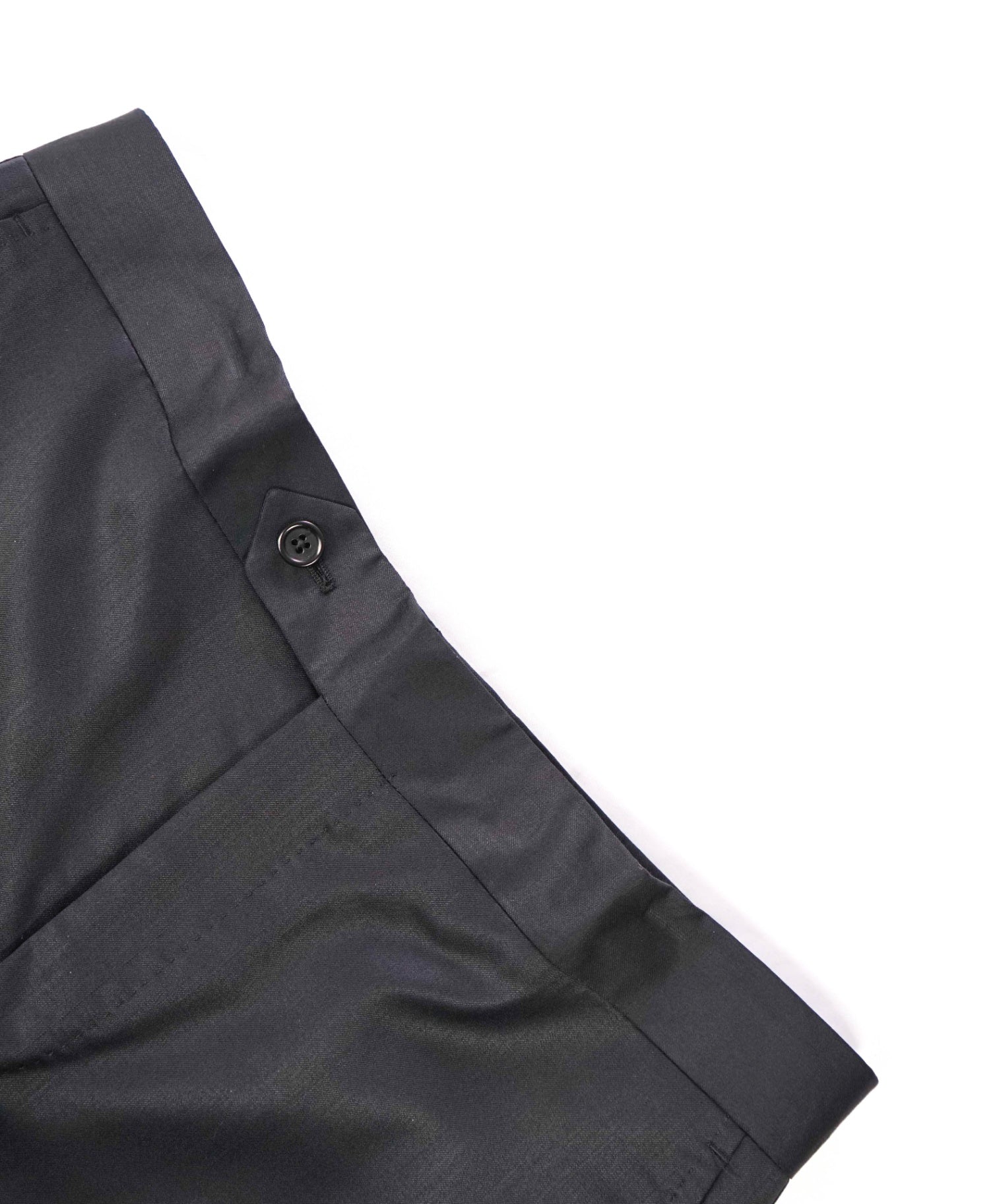 $535 SAKS FIFTH AVENUE - Black Wool/Silk Tuxedo Pants - 32W (38 D6)