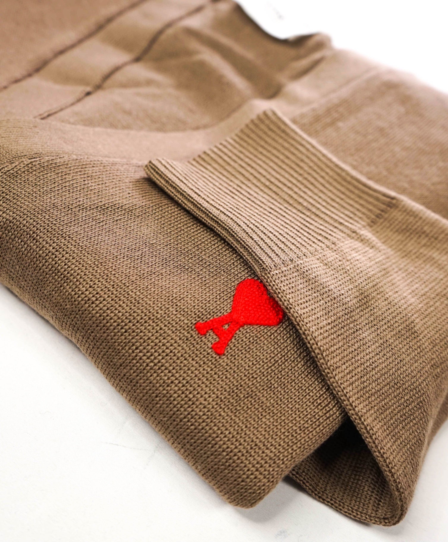 $600 AMI - Brown Camel Merino Wool Cardigan - L