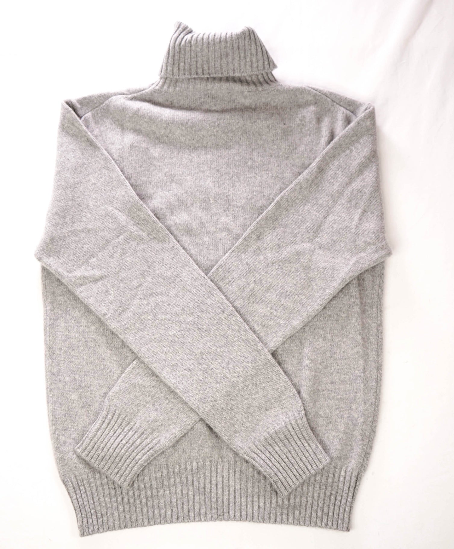 $748 AMI - Gray 97% Cashmere Turtleneck Sweater - Unisex (Mens M)