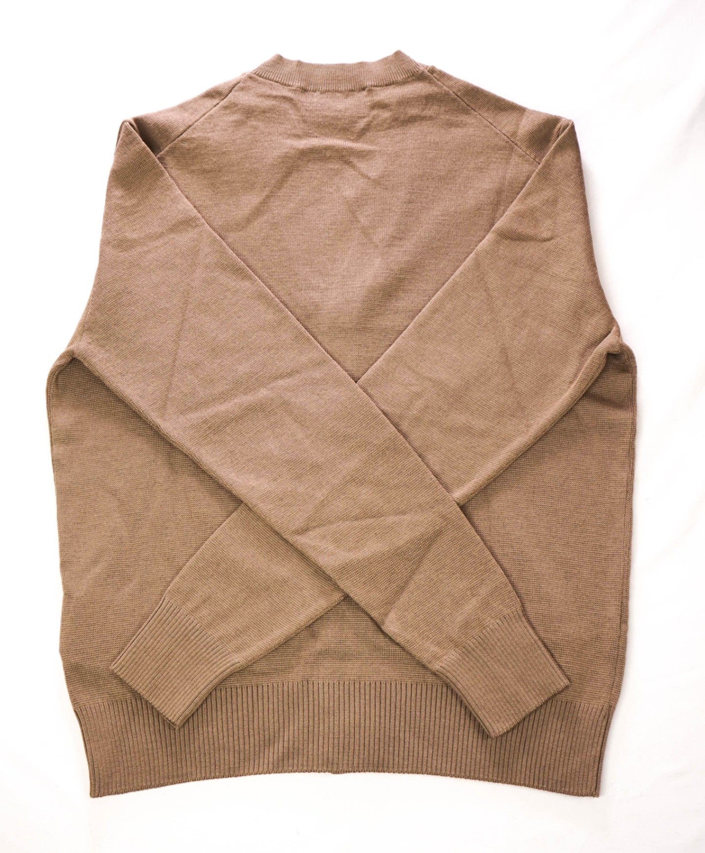 $600 AMI - Brown Camel Merino Wool Cardigan - L