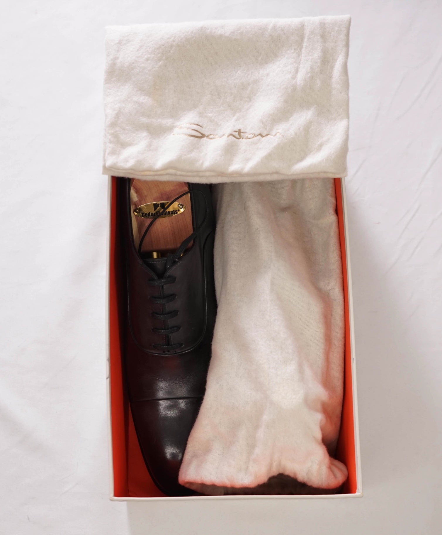 $1,320 SANTONI - ISAAC Gray "GOODYEAR" Leather Oxfords - US 9.5 (UK8.5)