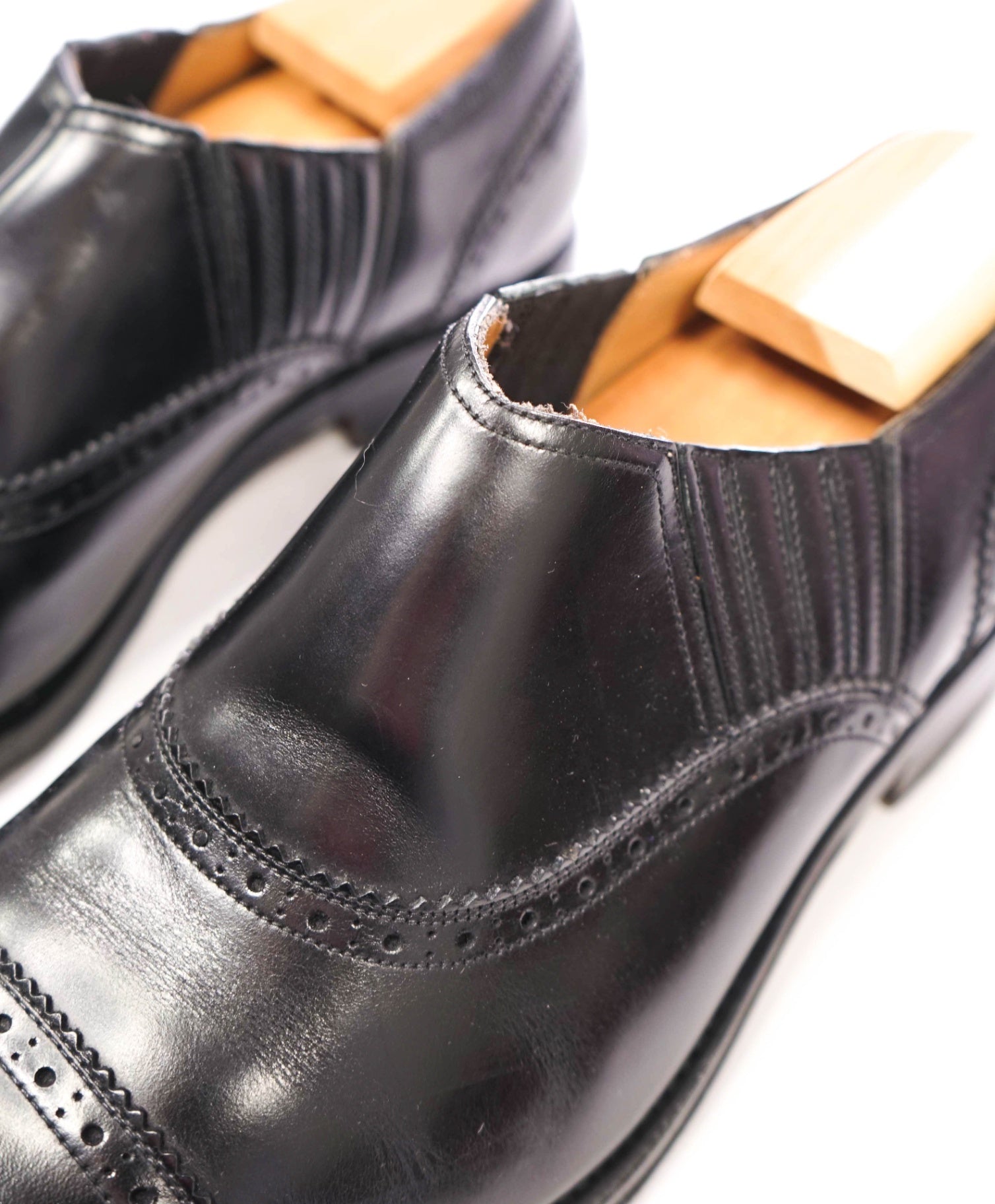 $1,295 FERRAGAMO - "TRAMEZZA" Black Leather Loafers - 10 3E