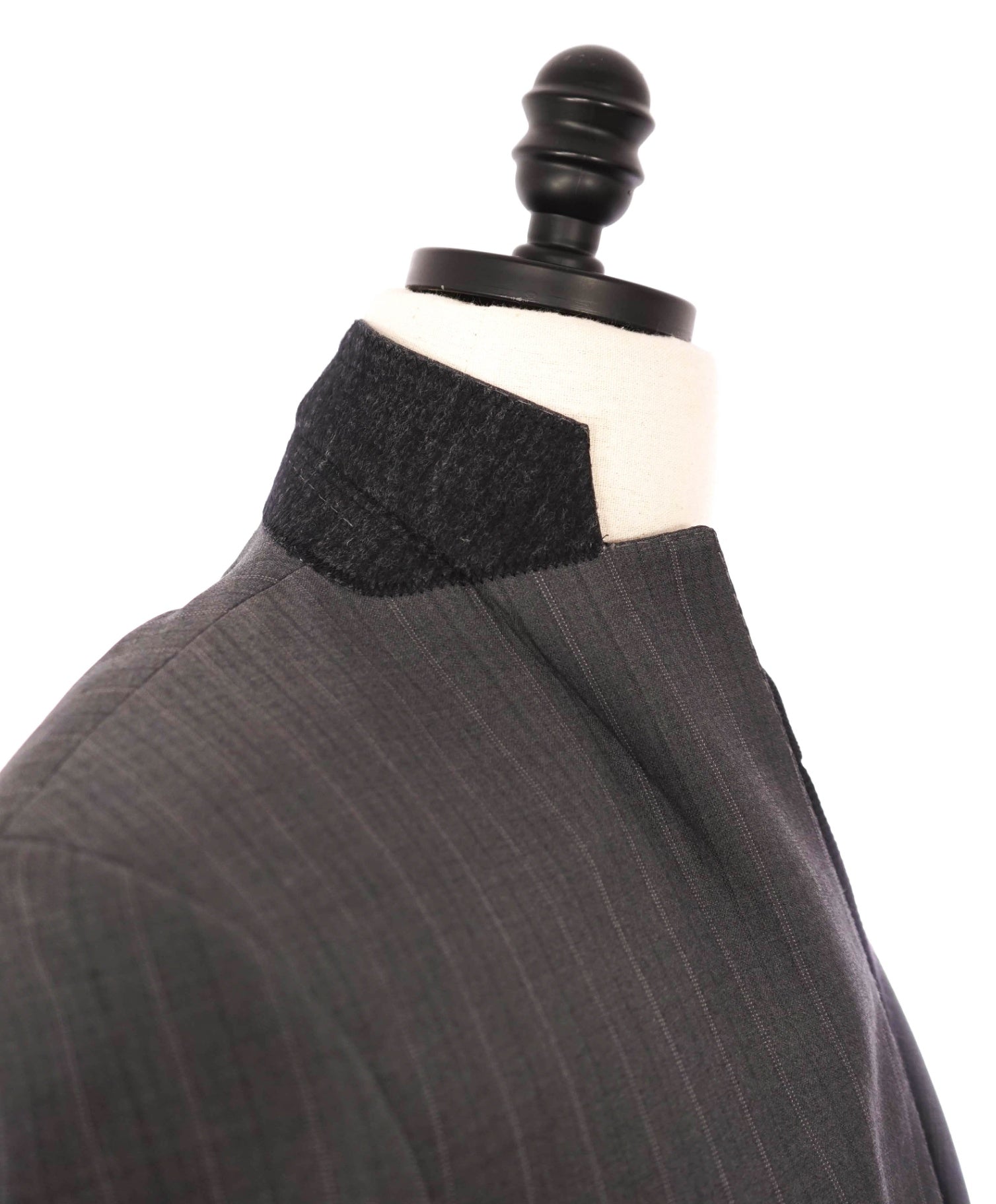 $995 ZEGNA - SAKS 5TH AVE Gray Stripe Wool/Silk Slim Fit Blazer - 36S