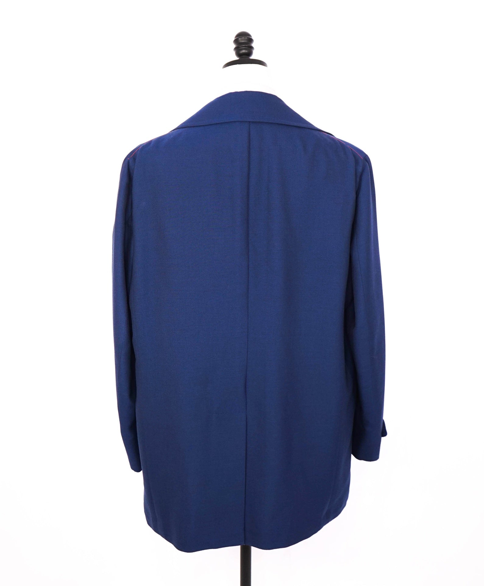$3,995 ISAIA - Wool/ 43% Cashmere Solid Blue Overcoat - 50R (60EU)