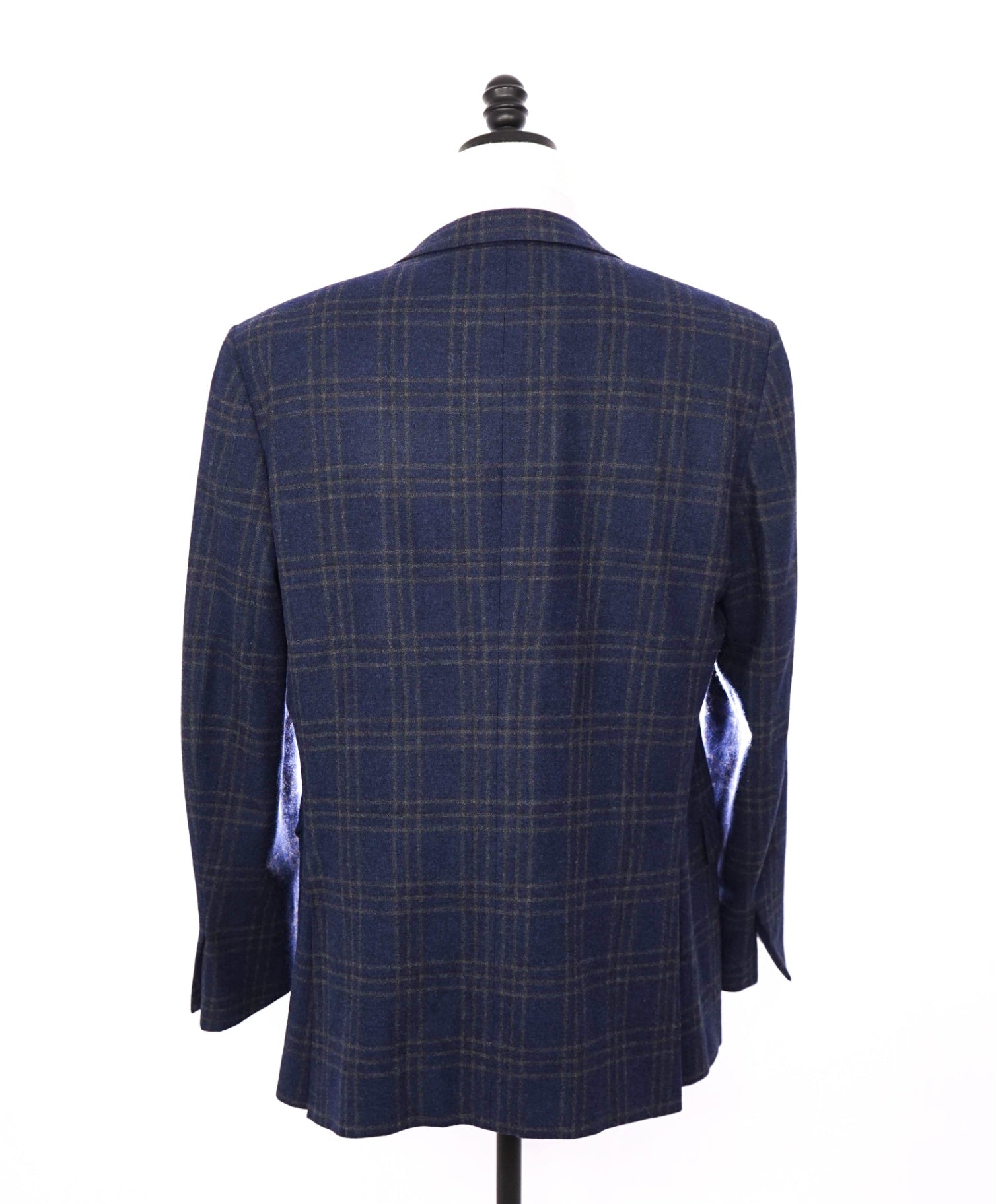 $3,695 ZEGNA - Navy Blue Plaid TROFEO Cashmere/Wool Blazer - 44L