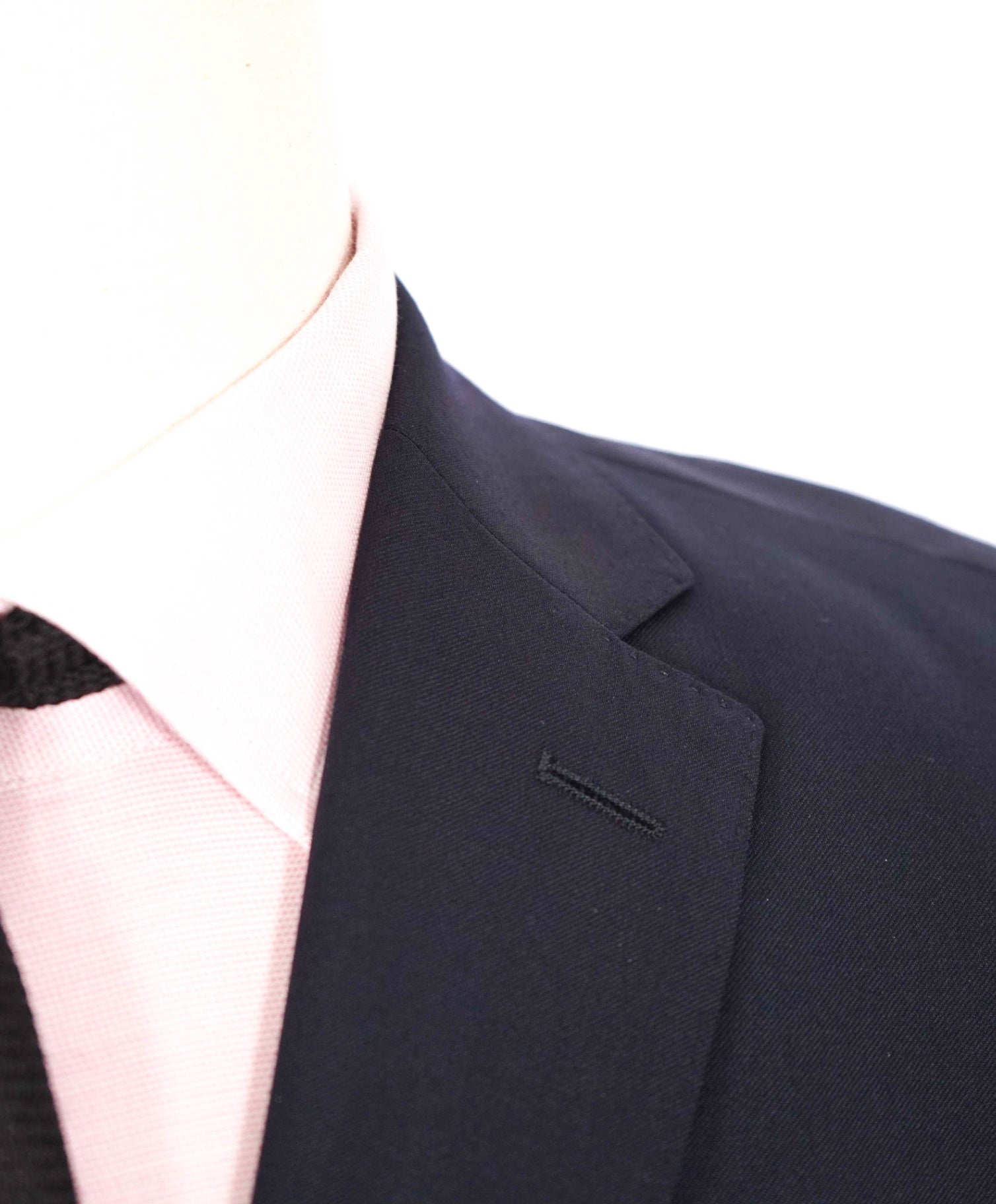 $795 BOSS - REDA Solid Navy Blue Super 100 Wool Blazer - 36R