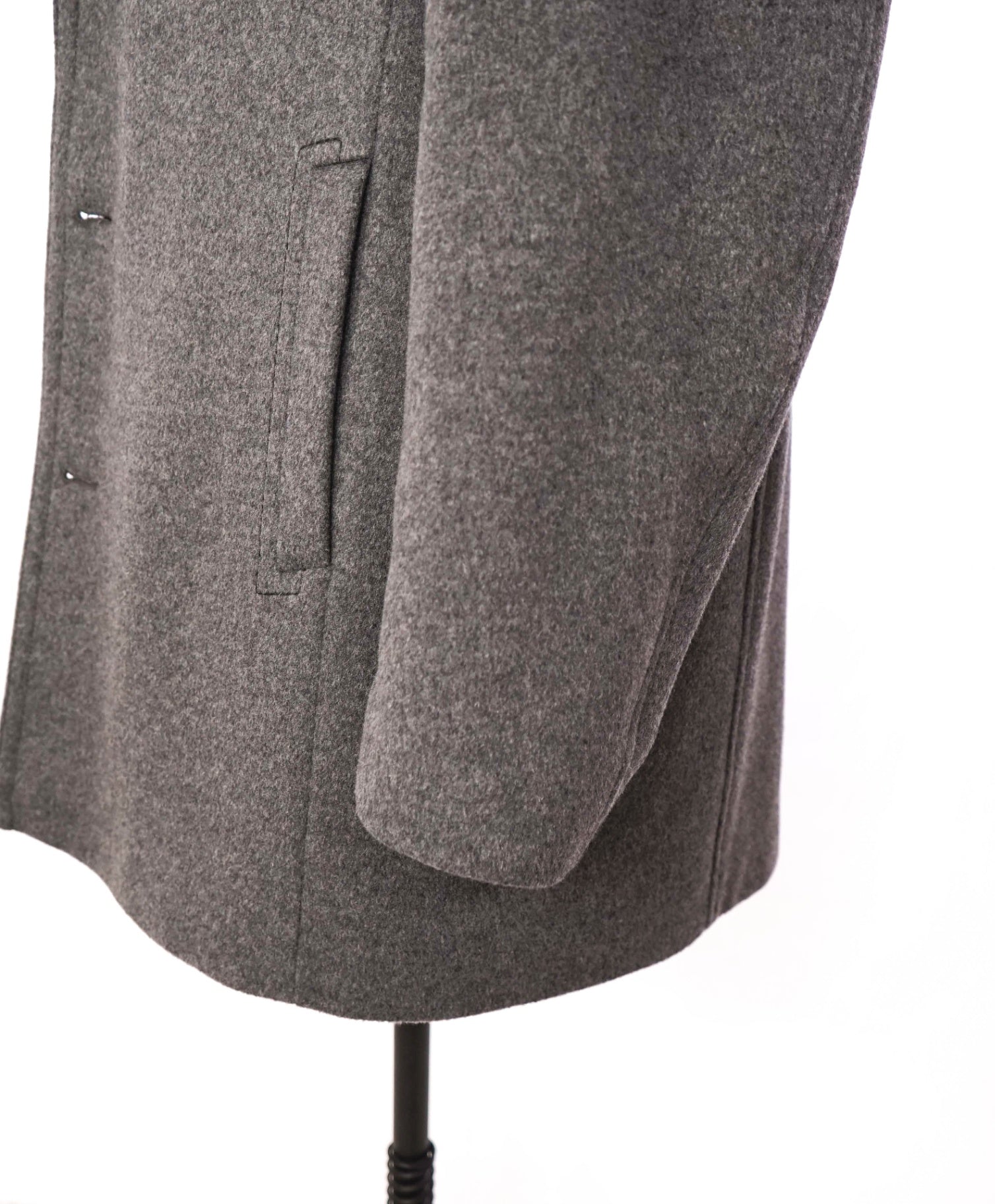 $2,495 VIVO - SHEARLING Gray Wool/Cashmere Overcoat - 42US (XL)