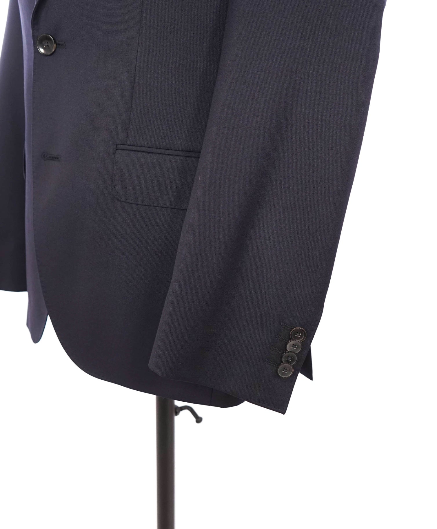 $795 BOSS - REDA Solid Navy Blue Super 100 Wool Blazer - 36R