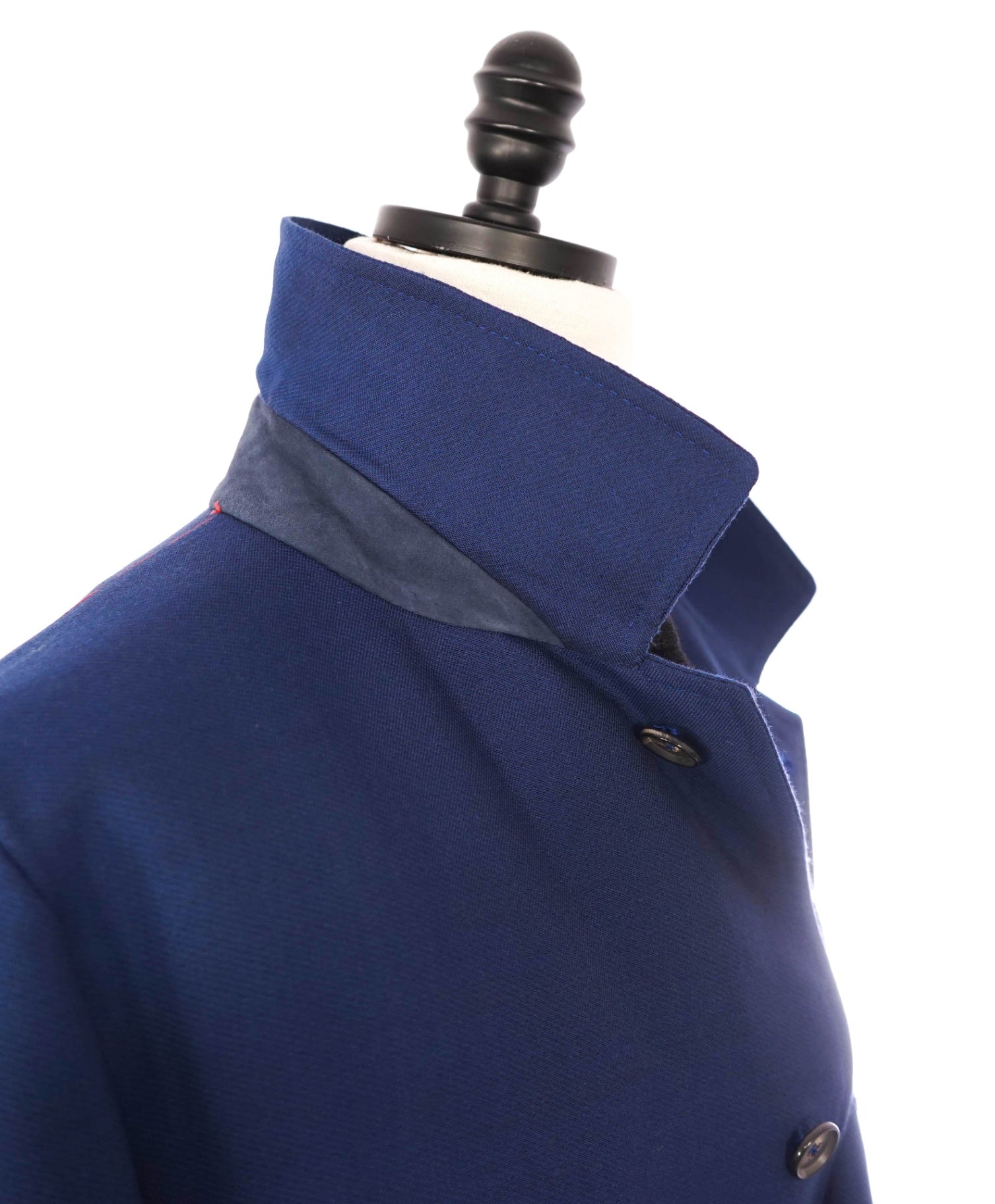 $3,995 ISAIA - Wool/ 43% Cashmere Solid Blue Overcoat - 50R (60EU)